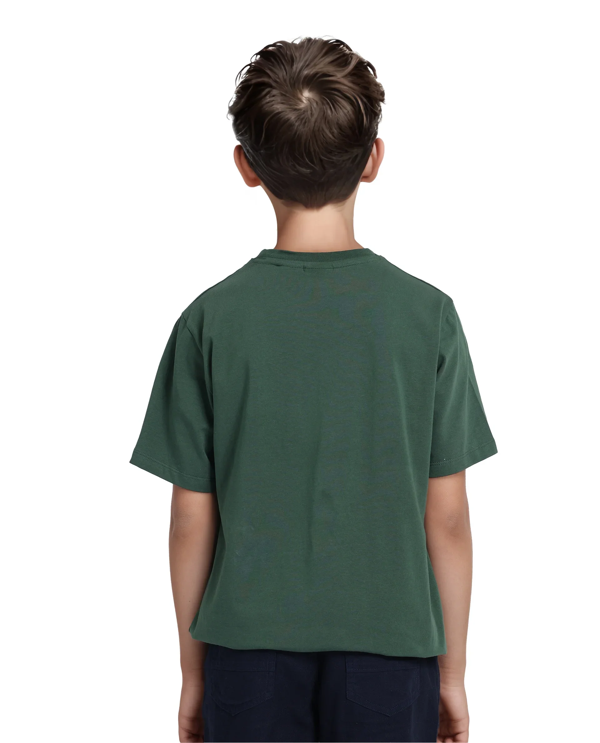 Rare Ones Kids Letz Green Cotton Short Sleeve Crew Neck Printed T-Shirt - Image 8