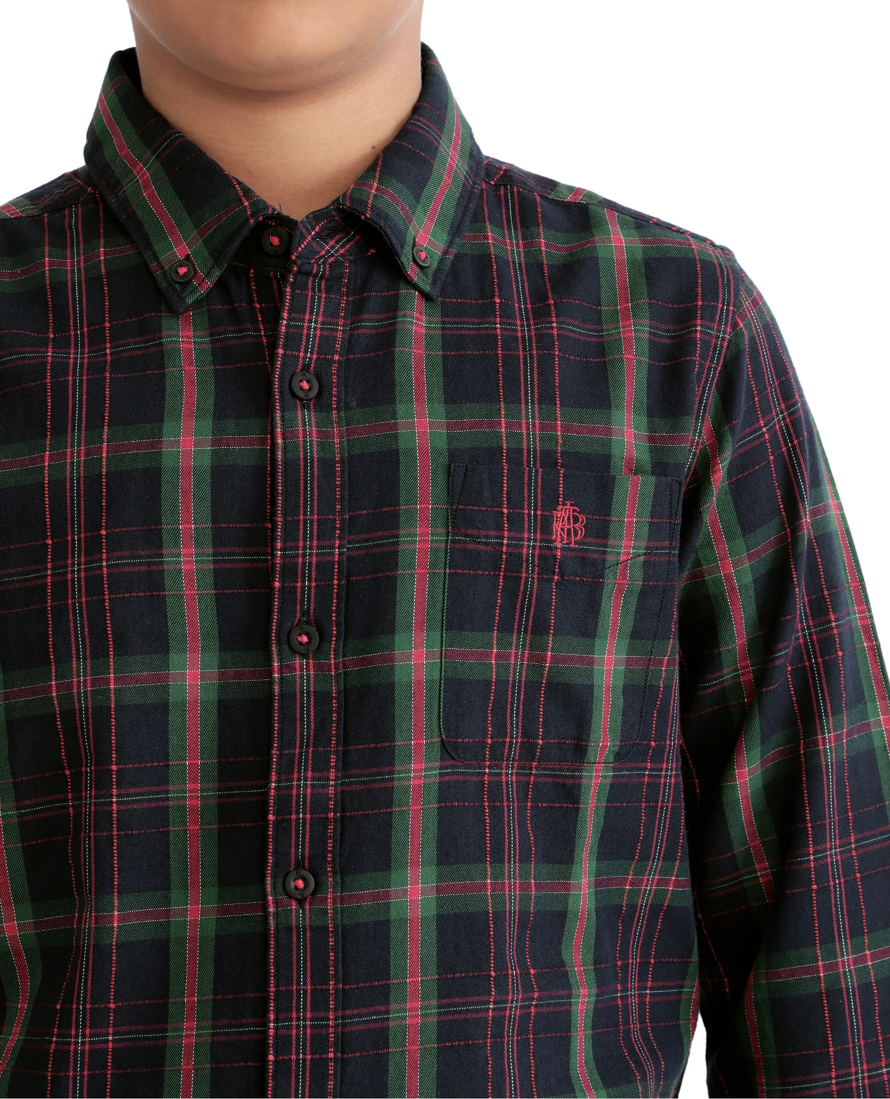Rare Ones Kids Lian Black Cotton Full Sleeve Solid Shirt - Image 3