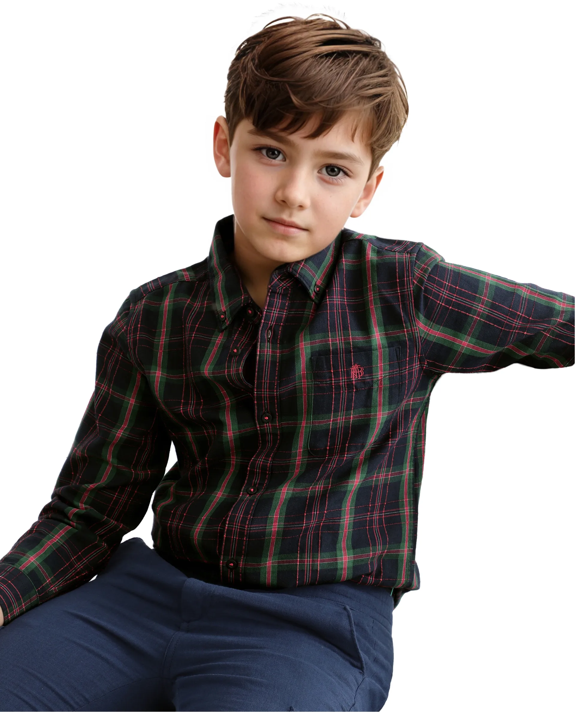Rare Ones Kids Lian Black Cotton Full Sleeve Solid Shirt - Image 4