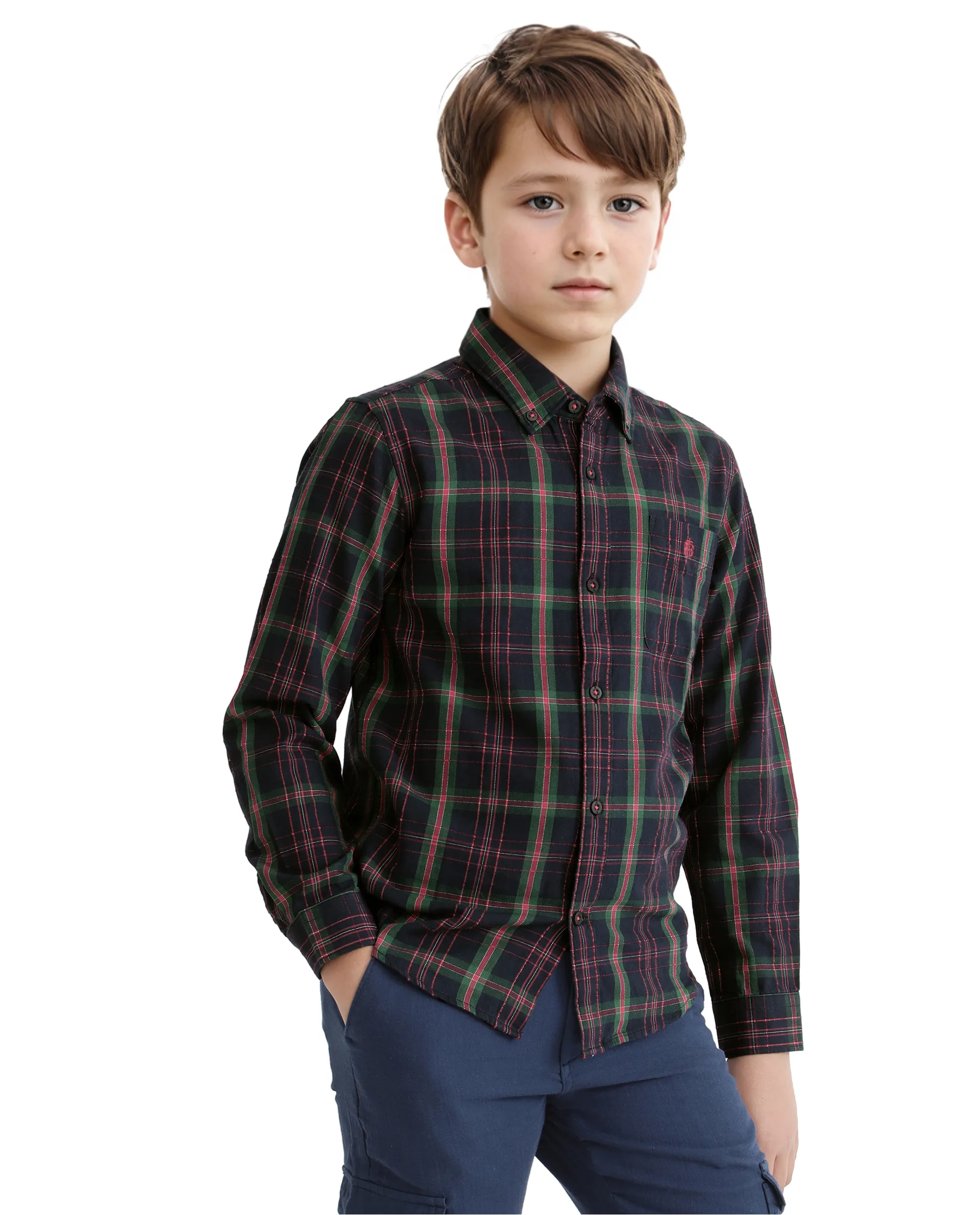 Rare Ones Kids Lian Black Cotton Full Sleeve Solid Shirt - Image 6