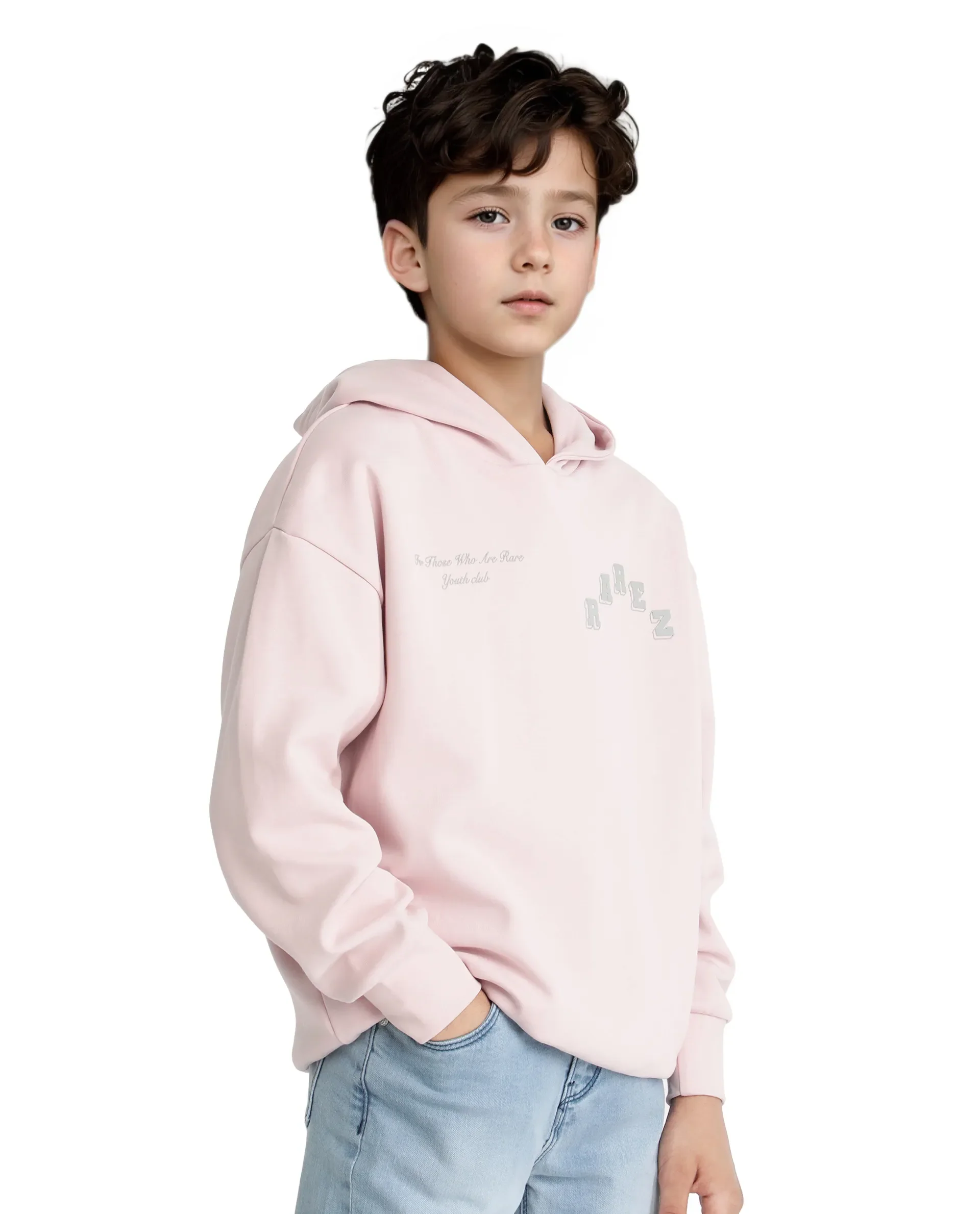 Rare Ones Kids Linden Pink Cotton Poly Full Sleeve Embroidered Sweatshirt - Image 6