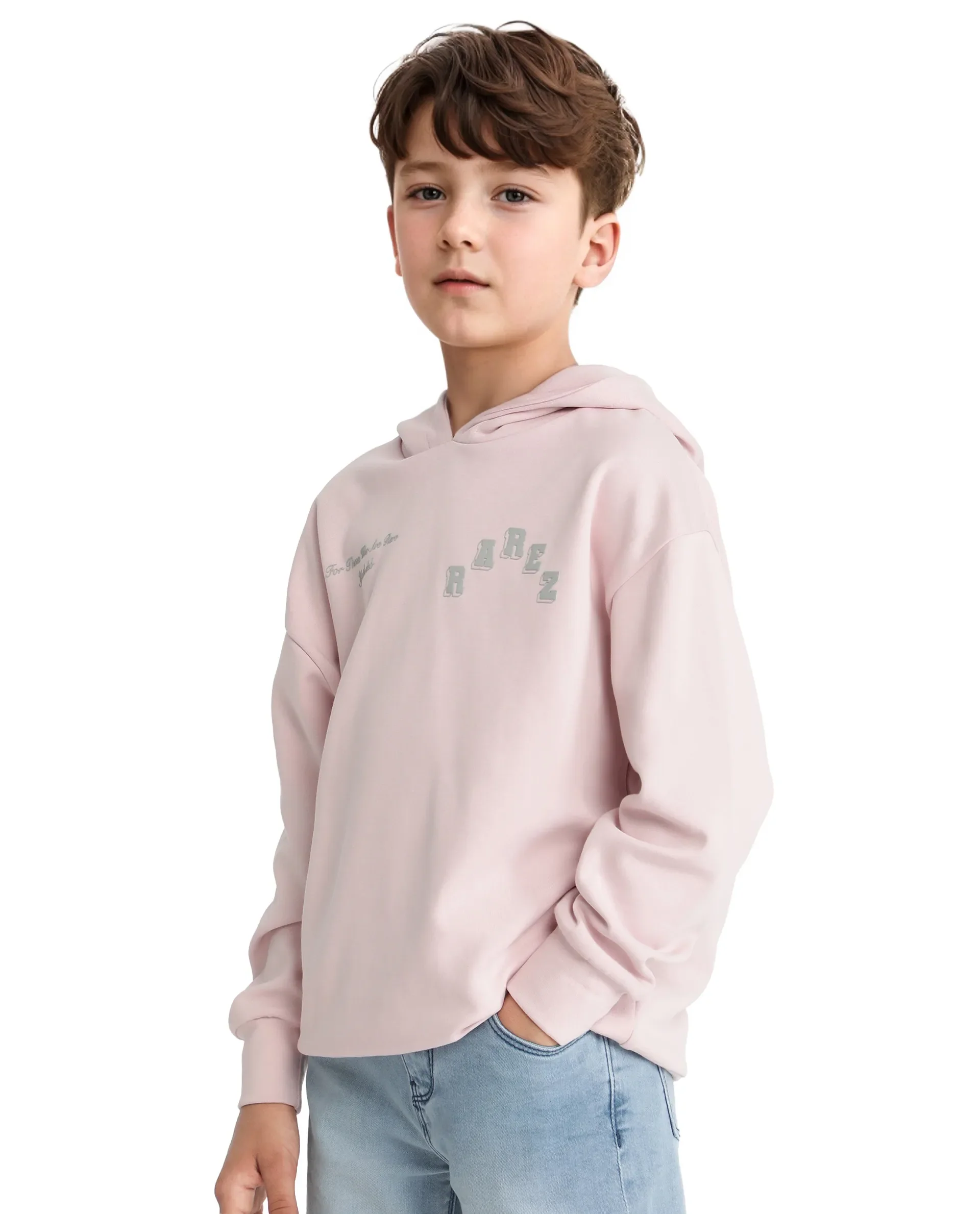 Rare Ones Kids Linden Pink Cotton Poly Full Sleeve Embroidered Sweatshirt - Image 7