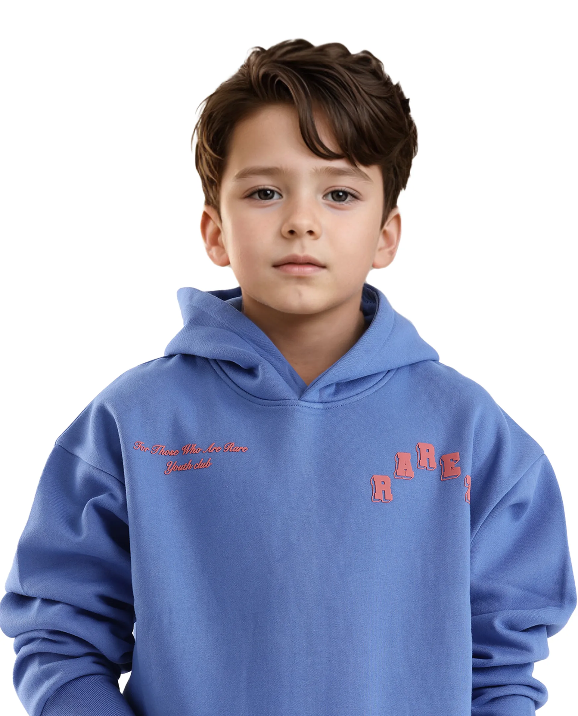 Rare Ones Kids Linto Blue Cotton Poly Full Sleeve Hd Print And Towel Embroidered Sweatshirt - Image 3