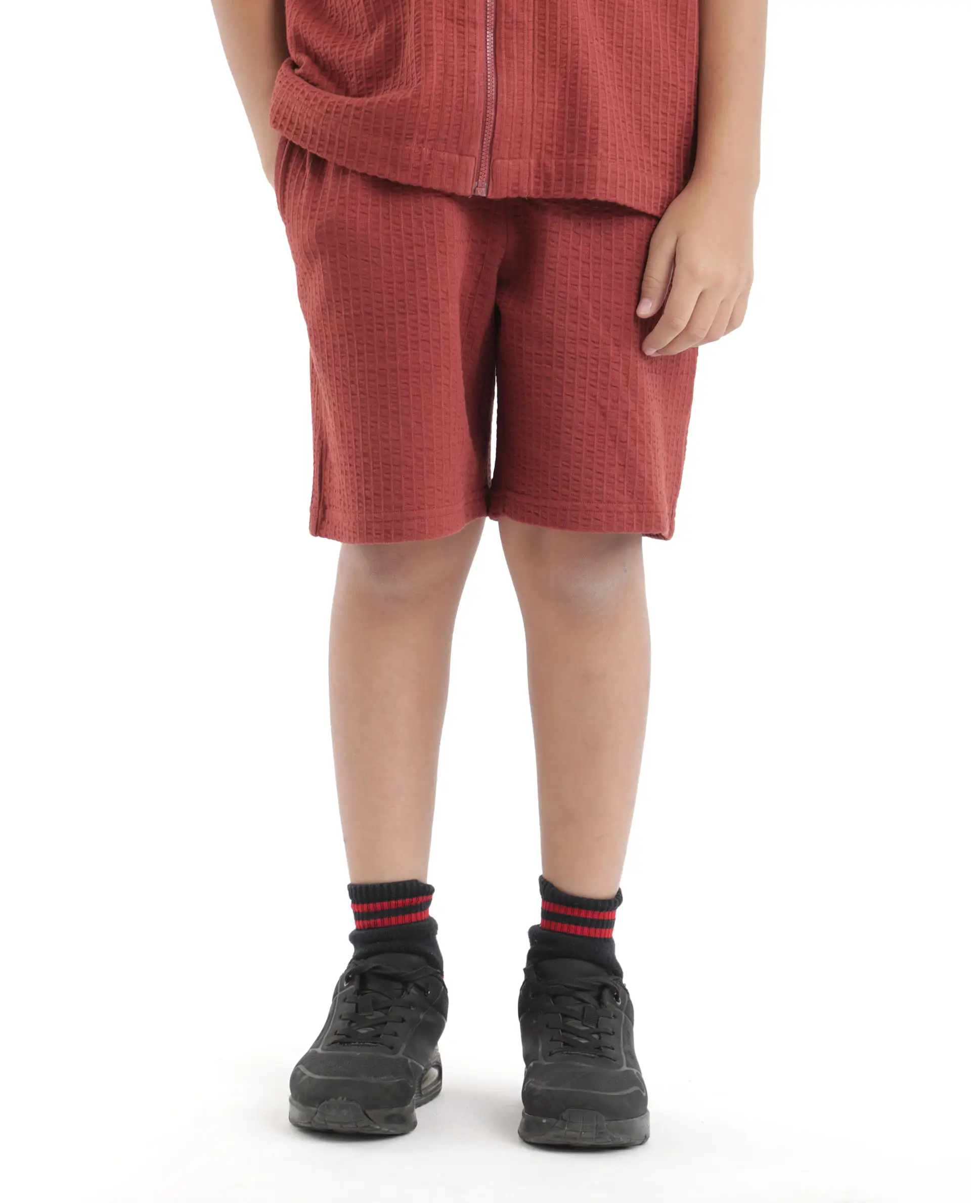 Rare Ones Kids Lomit Rust Cotton Solid Short - Image 2