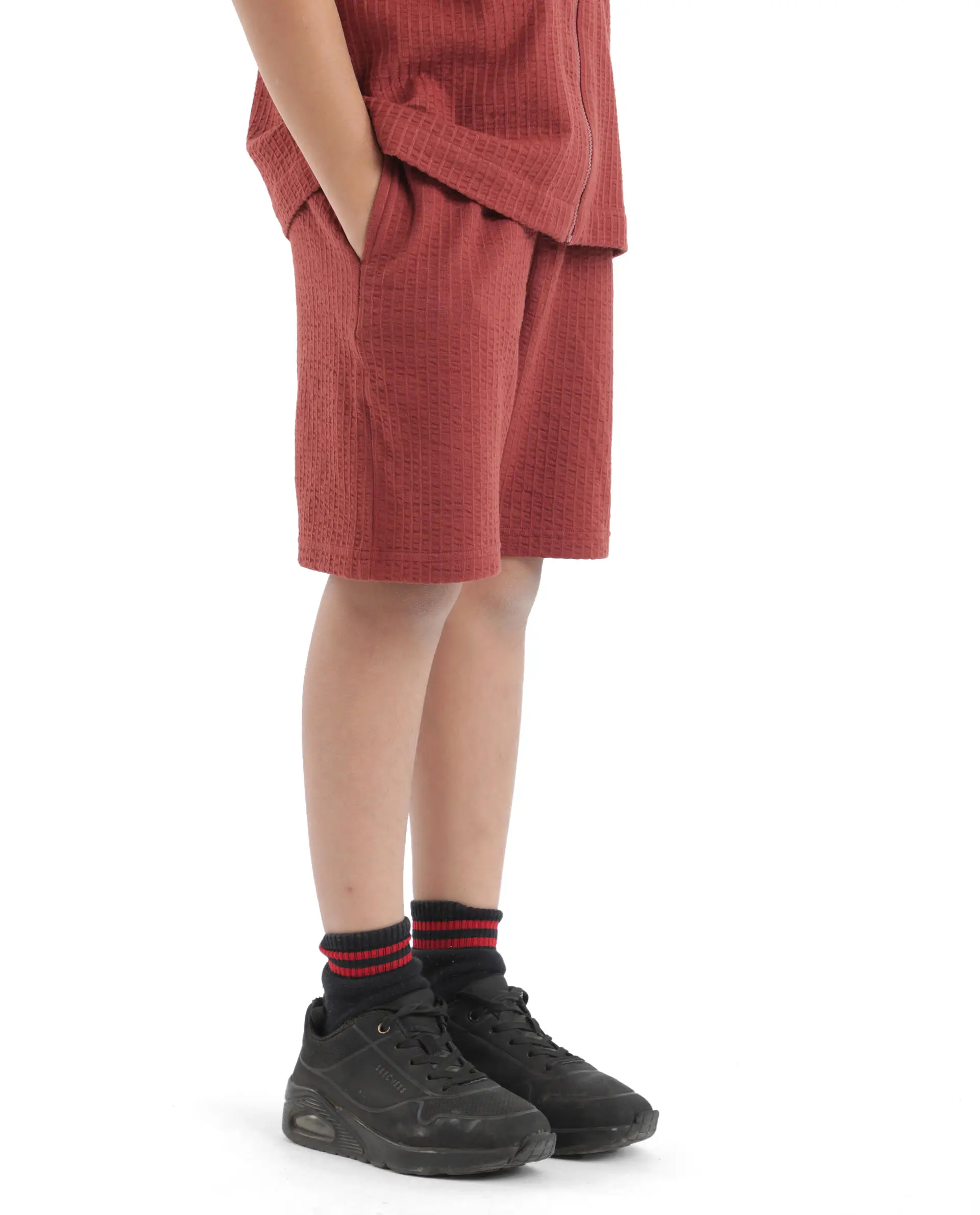 Rare Ones Kids Lomit Rust Cotton Solid Short - Image 3
