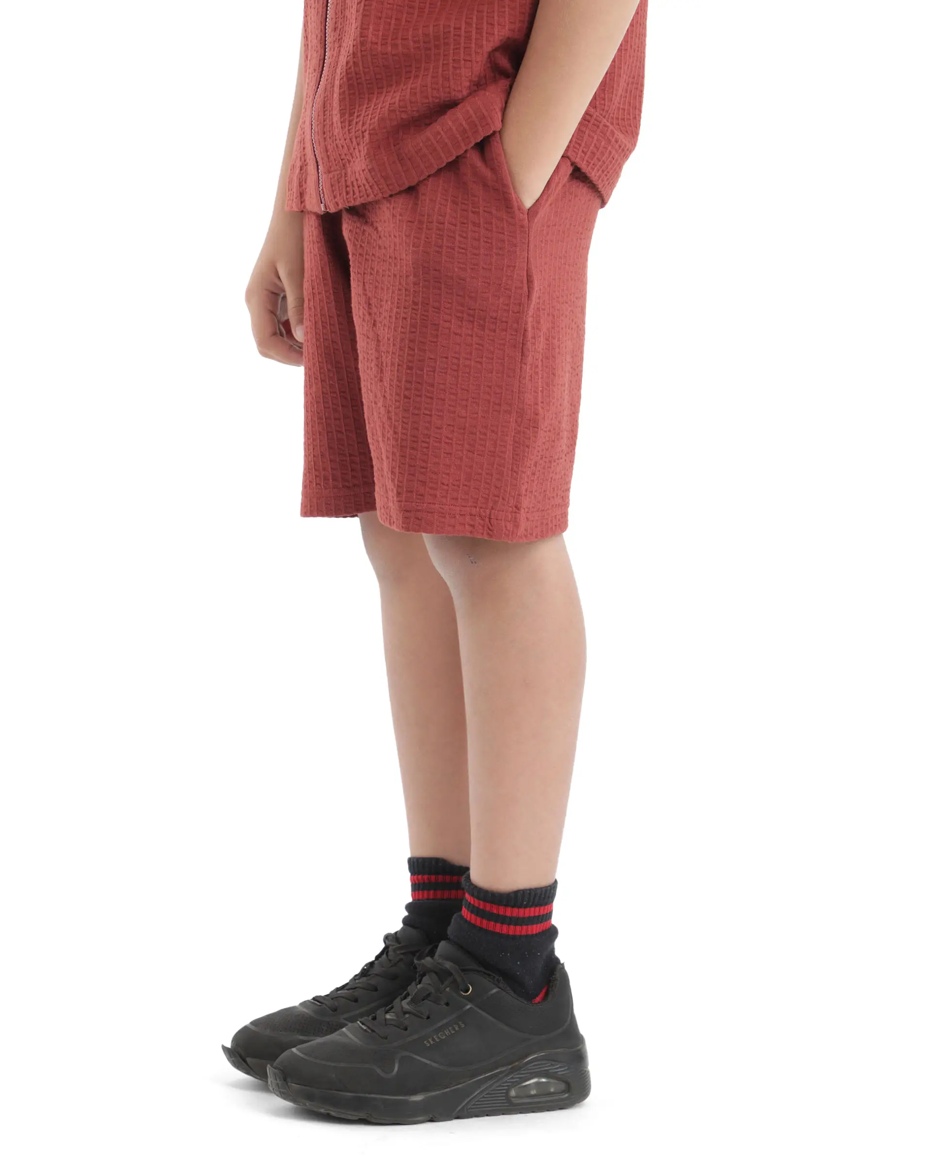 Rare Ones Kids Lomit Rust Cotton Solid Short - Image 4