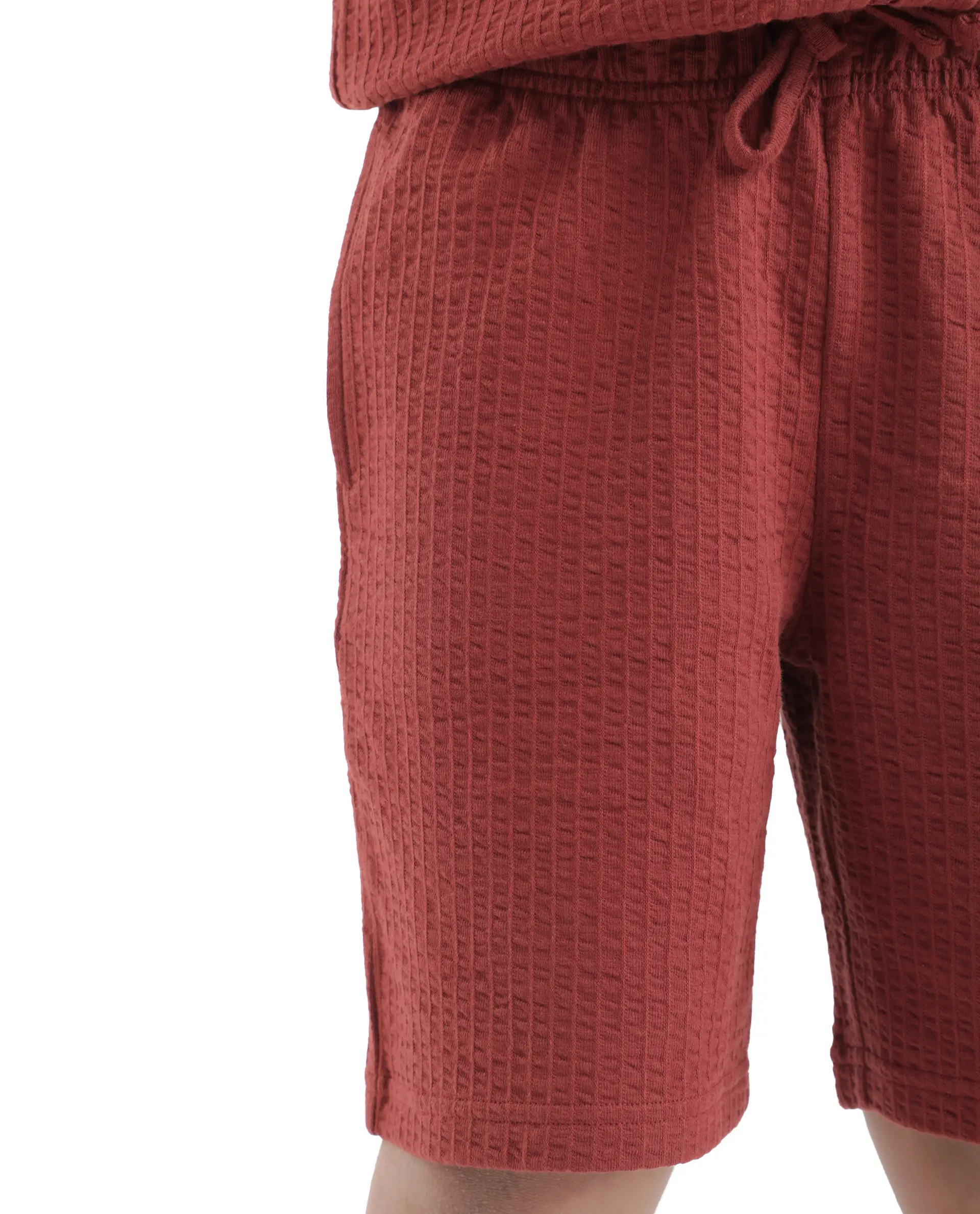 Rare Ones Kids Lomit Rust Cotton Solid Short - Image 5