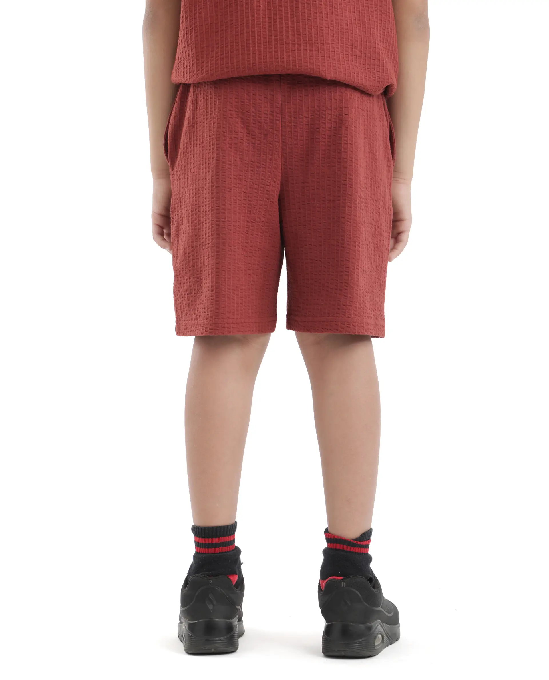 Rare Ones Kids Lomit Rust Cotton Solid Short - Image 6
