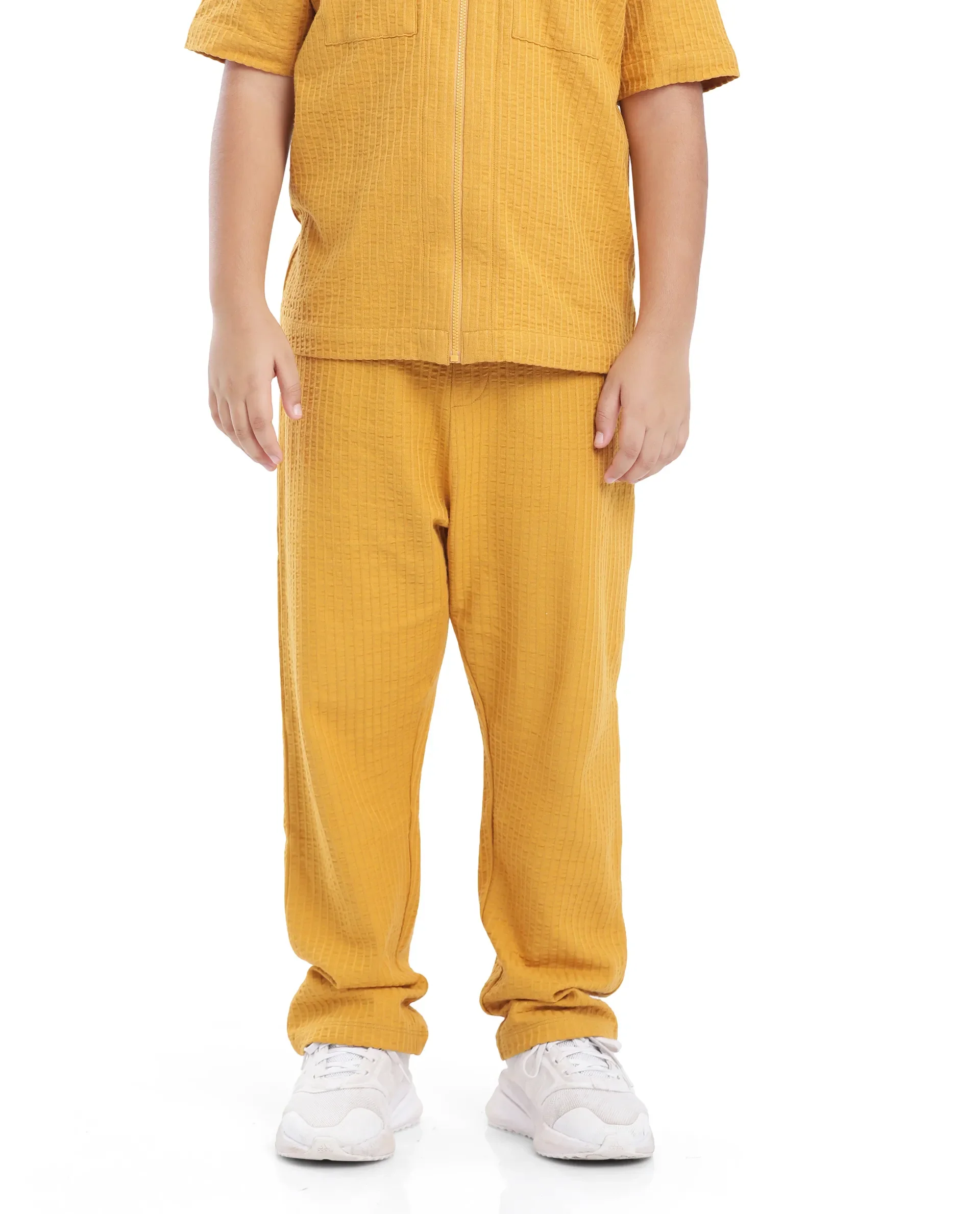 Rare Ones Kids Lomot Mustard Cotton Solid Trackpant - Image 4