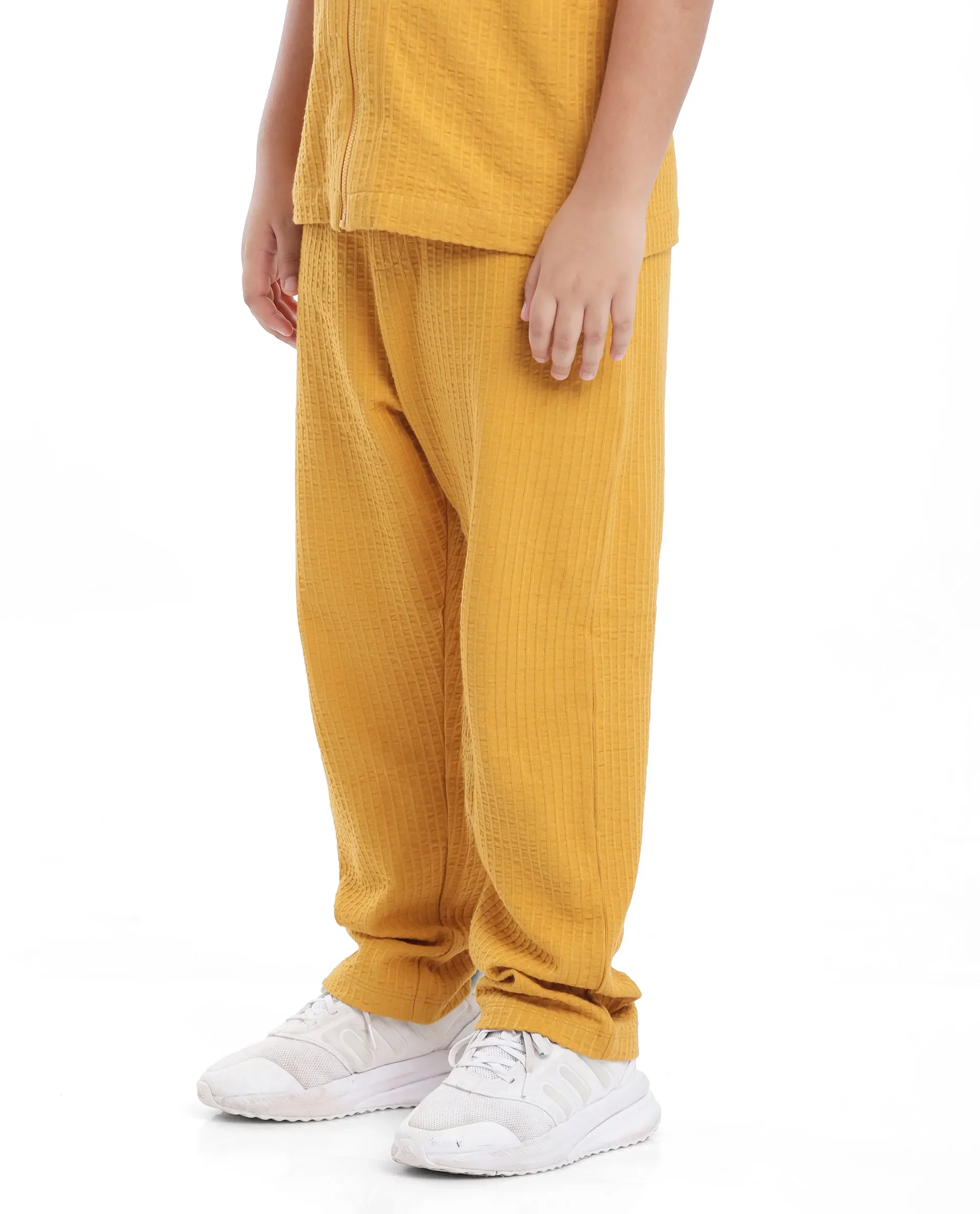 Rare Ones Kids Lomot Mustard Cotton Solid Trackpant - Image 5
