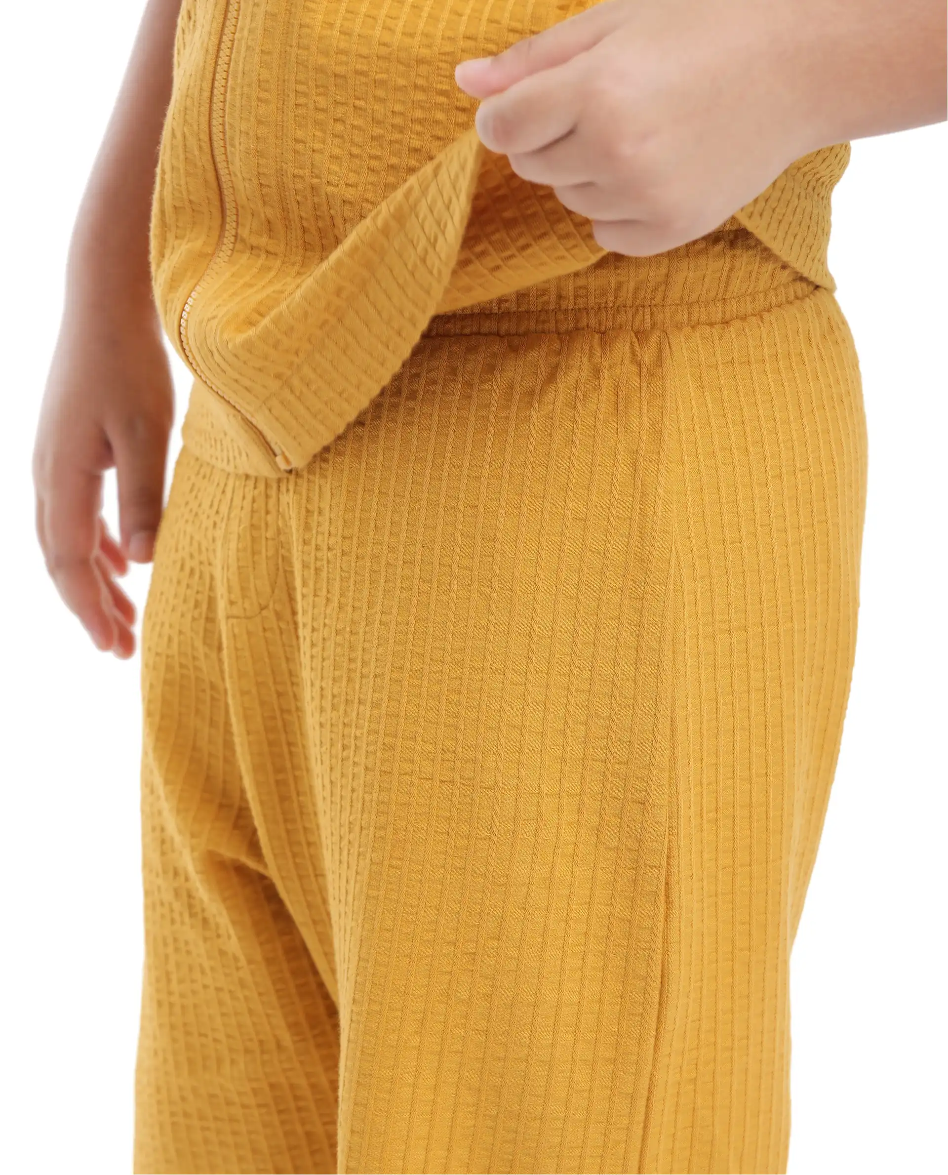 Rare Ones Kids Lomot Mustard Cotton Solid Trackpant - Image 7