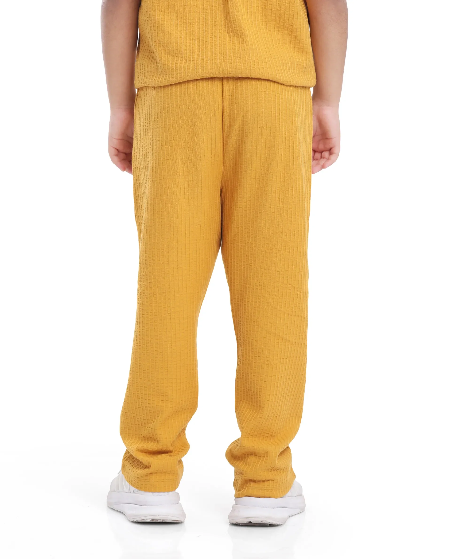 Rare Ones Kids Lomot Mustard Cotton Solid Trackpant - Image 8