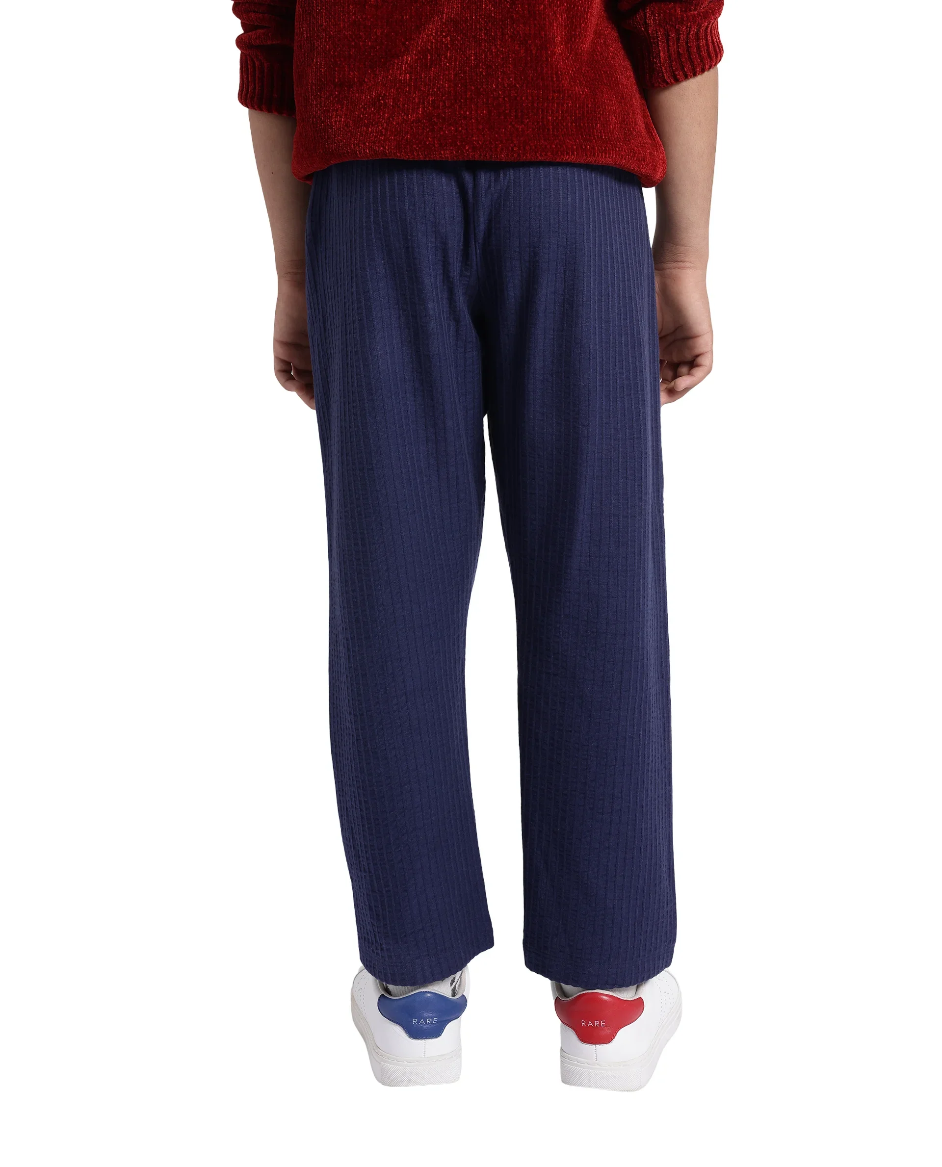 Rare Ones Kids Lomot Navy Cotton Drawstring Solid Trackpant - Image 7