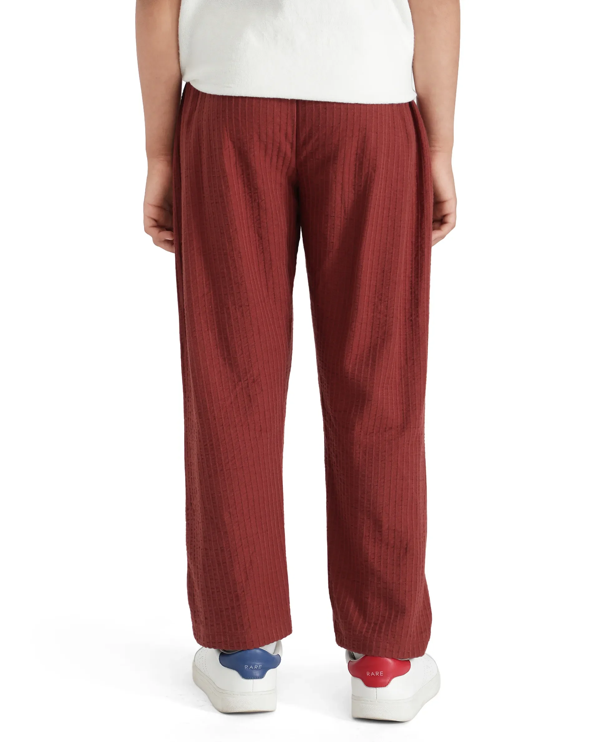 Rare Ones Kids Lomot Rust Cotton Drawstring Solid Trackpant - Image 7