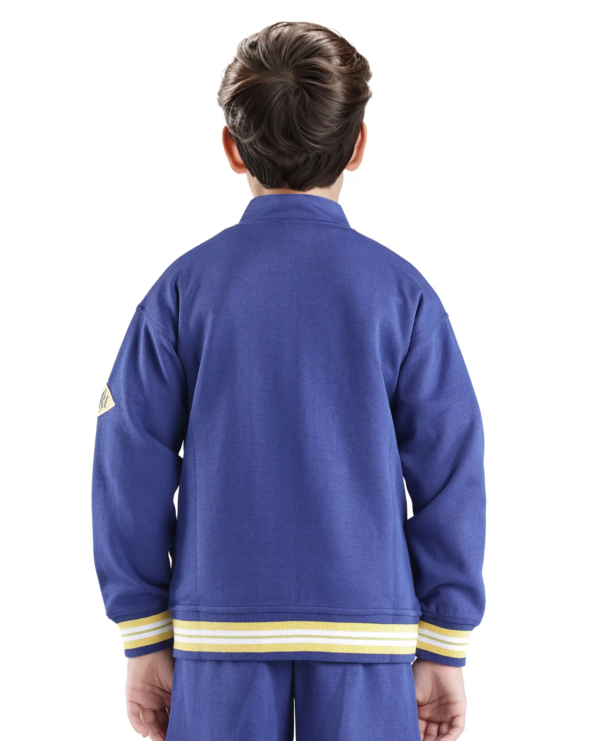 Rare Ones Kids Manttn Dark Blue Cotton Poly Full Sleeve Applique Jacket - Image 8