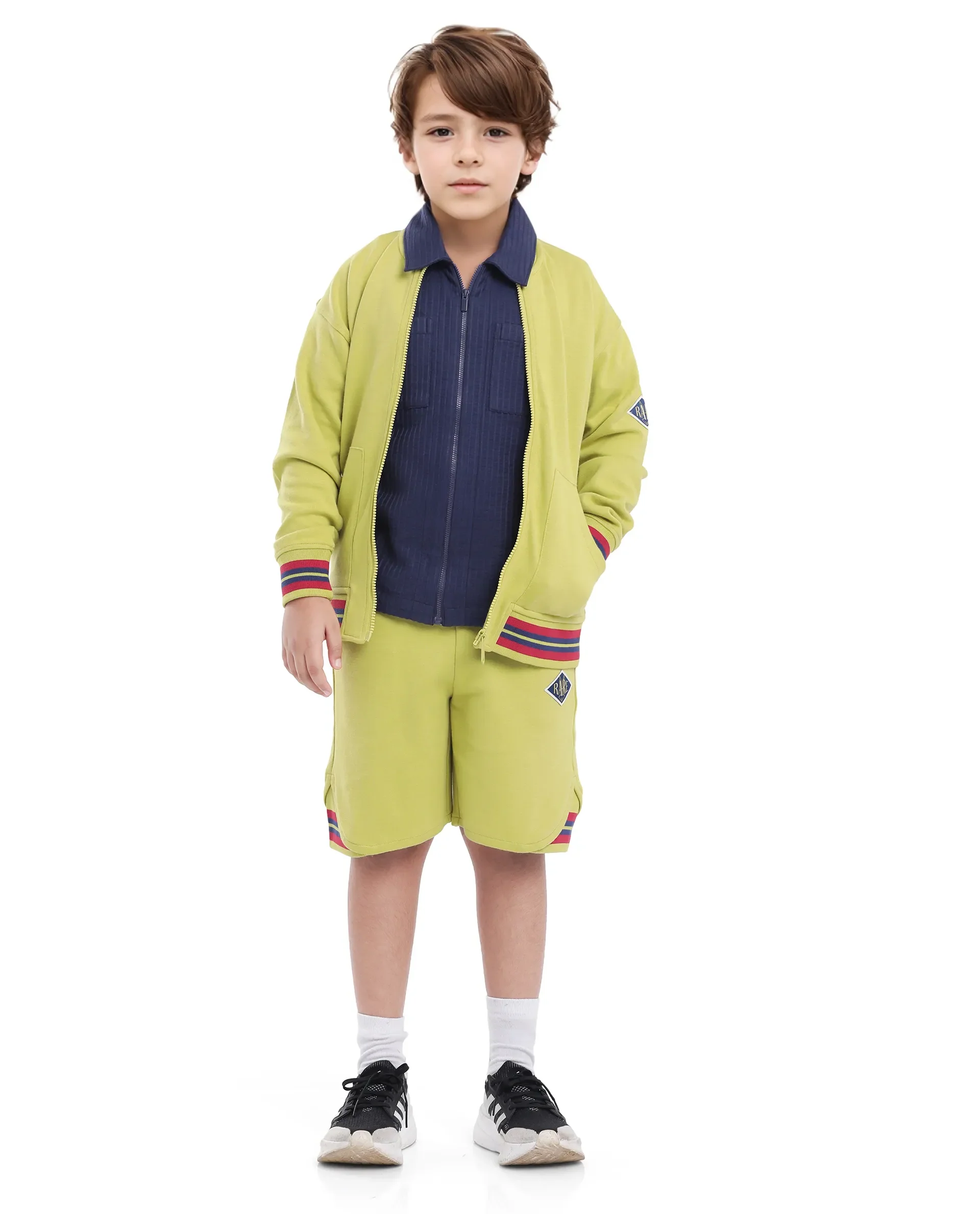 Rare Ones Kids Manttn Light Green Cotton Poly Full Sleeve Applique Jacket - Image 2