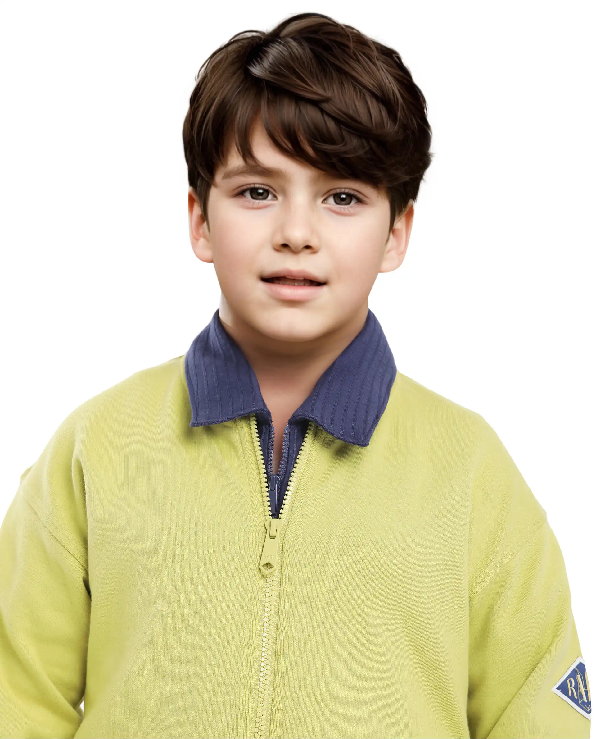Rare Ones Kids Manttn Light Green Cotton Poly Full Sleeve Applique Jacket - Image 6