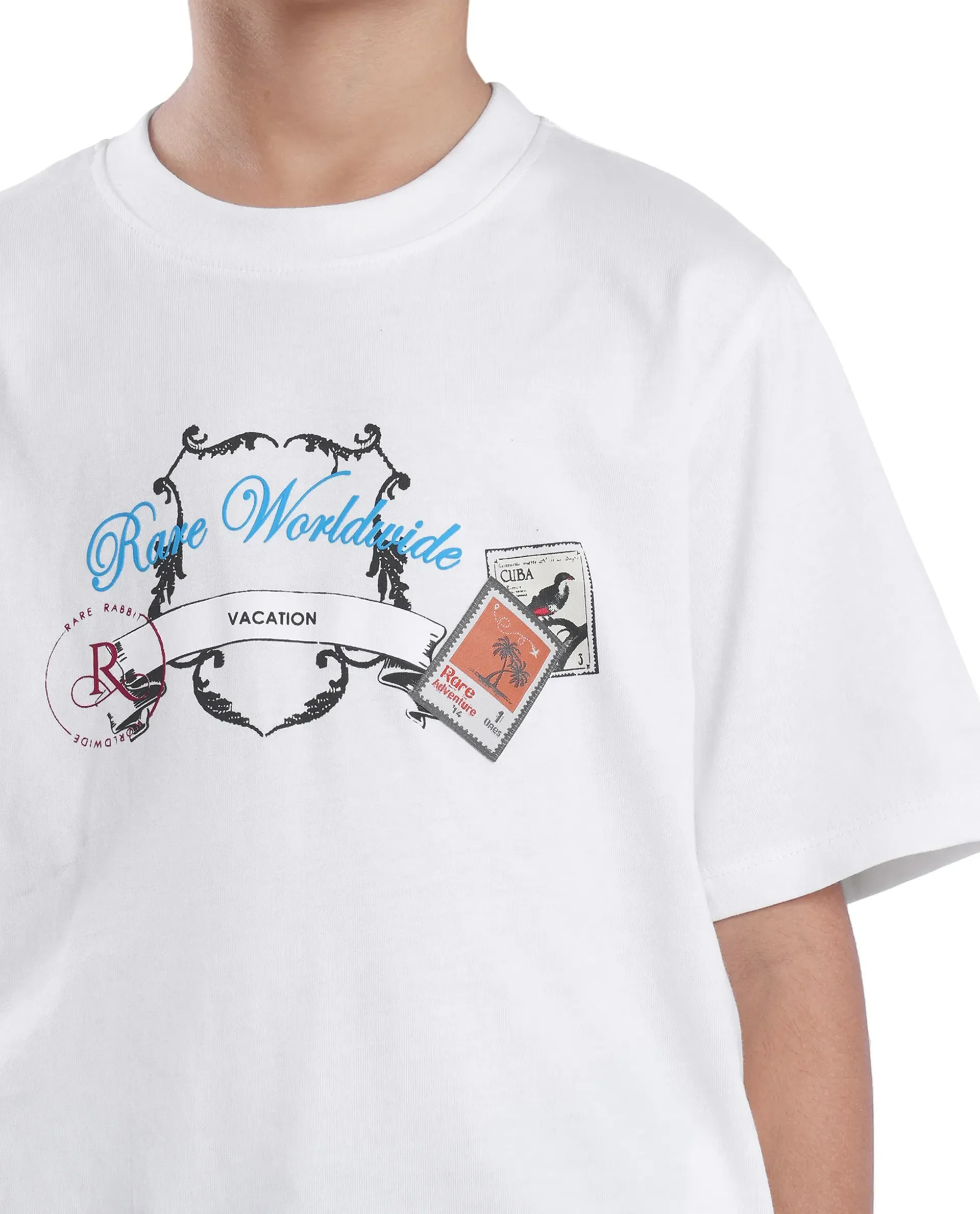 Rare Ones Kids Marn Off White Cotton Half Sleeve Printed Slip-On Closure Regular Fit T-Shirt - Image 3