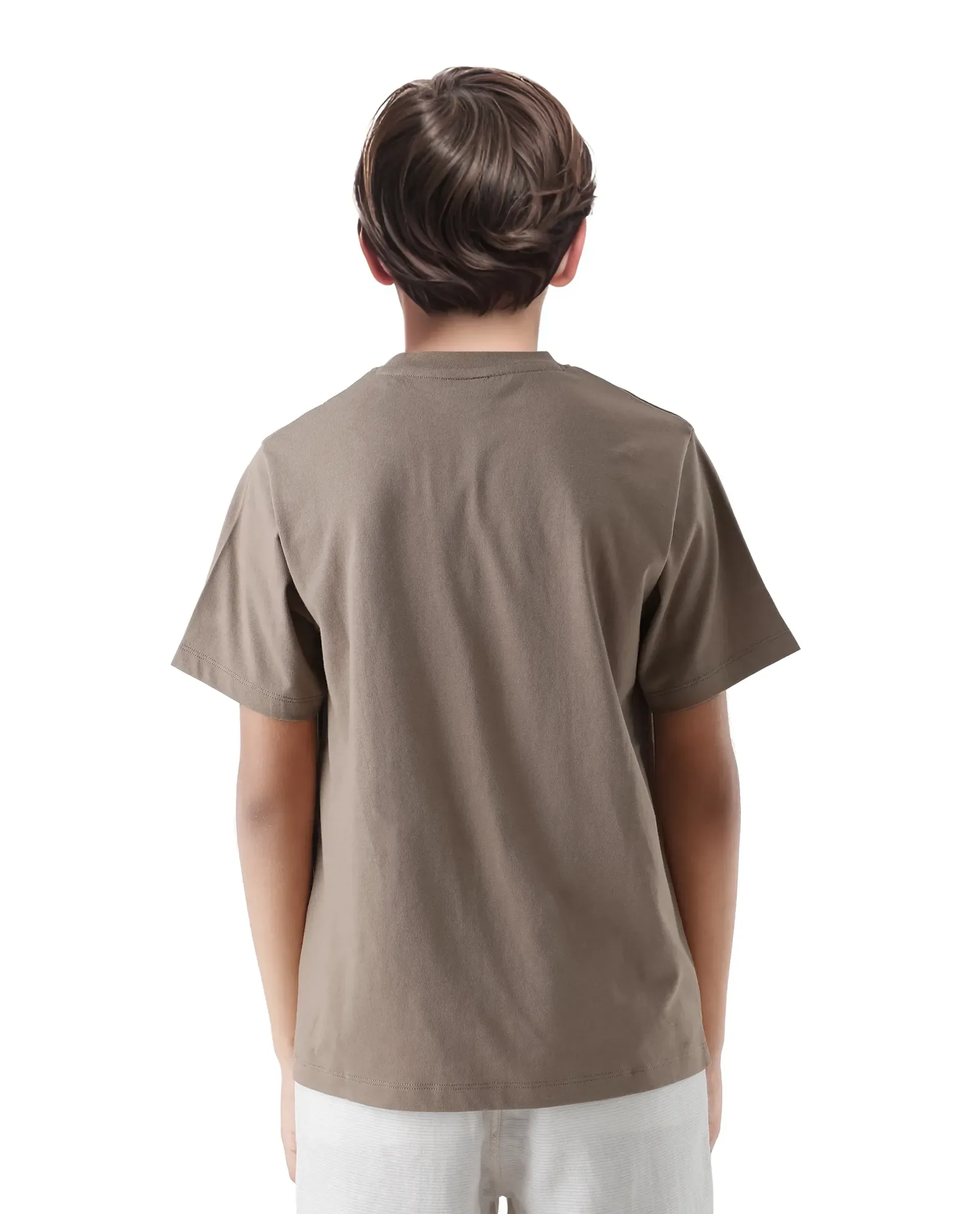 Rare Ones Kids Mezoc-K Light Brown Cotton Printed Slip-On Regular Fit T-Shirt - Image 8