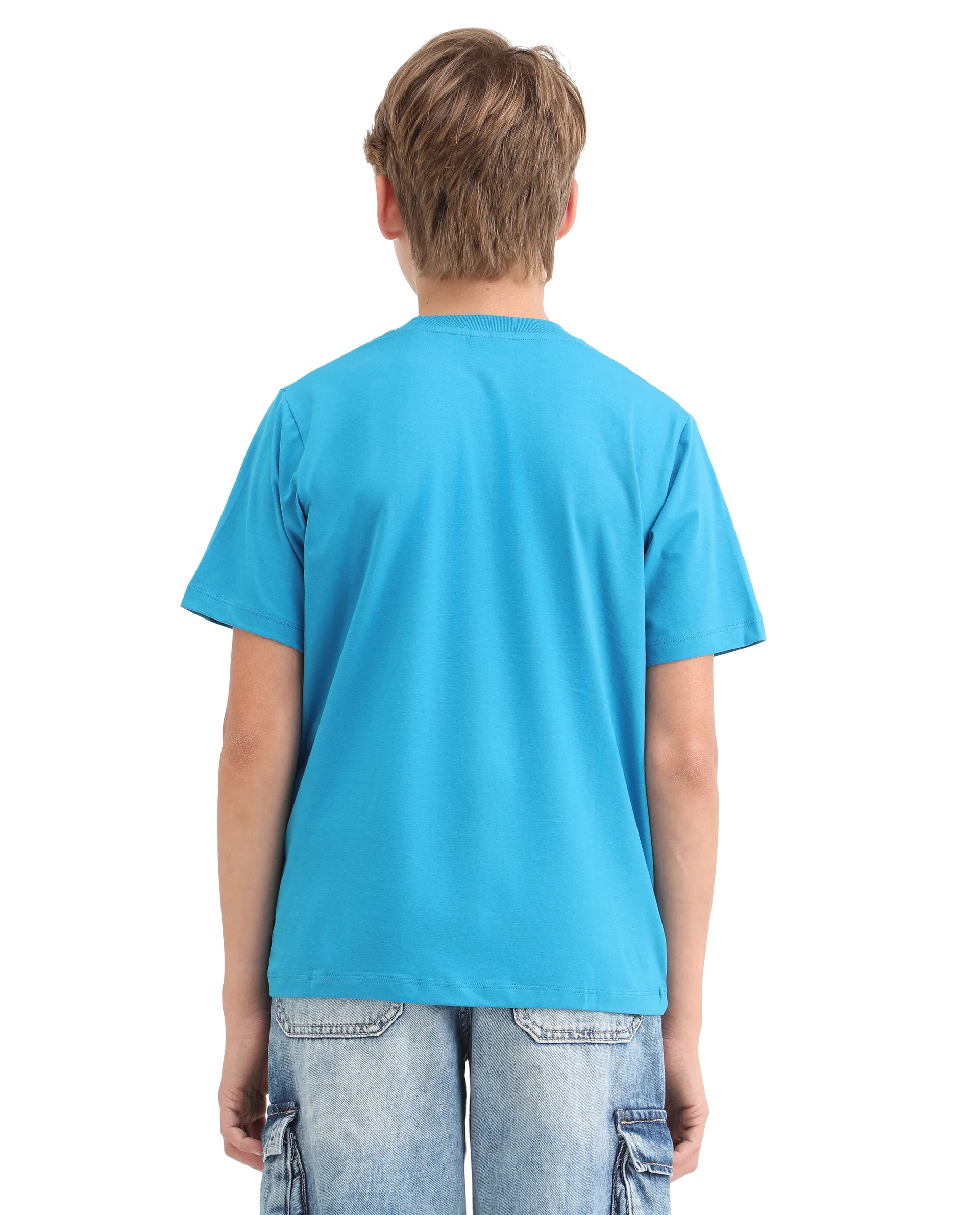 Rare Ones Kids Milo Blue Cotton Blend Short Sleeve Crew Neck Print T-Shirt - Image 8