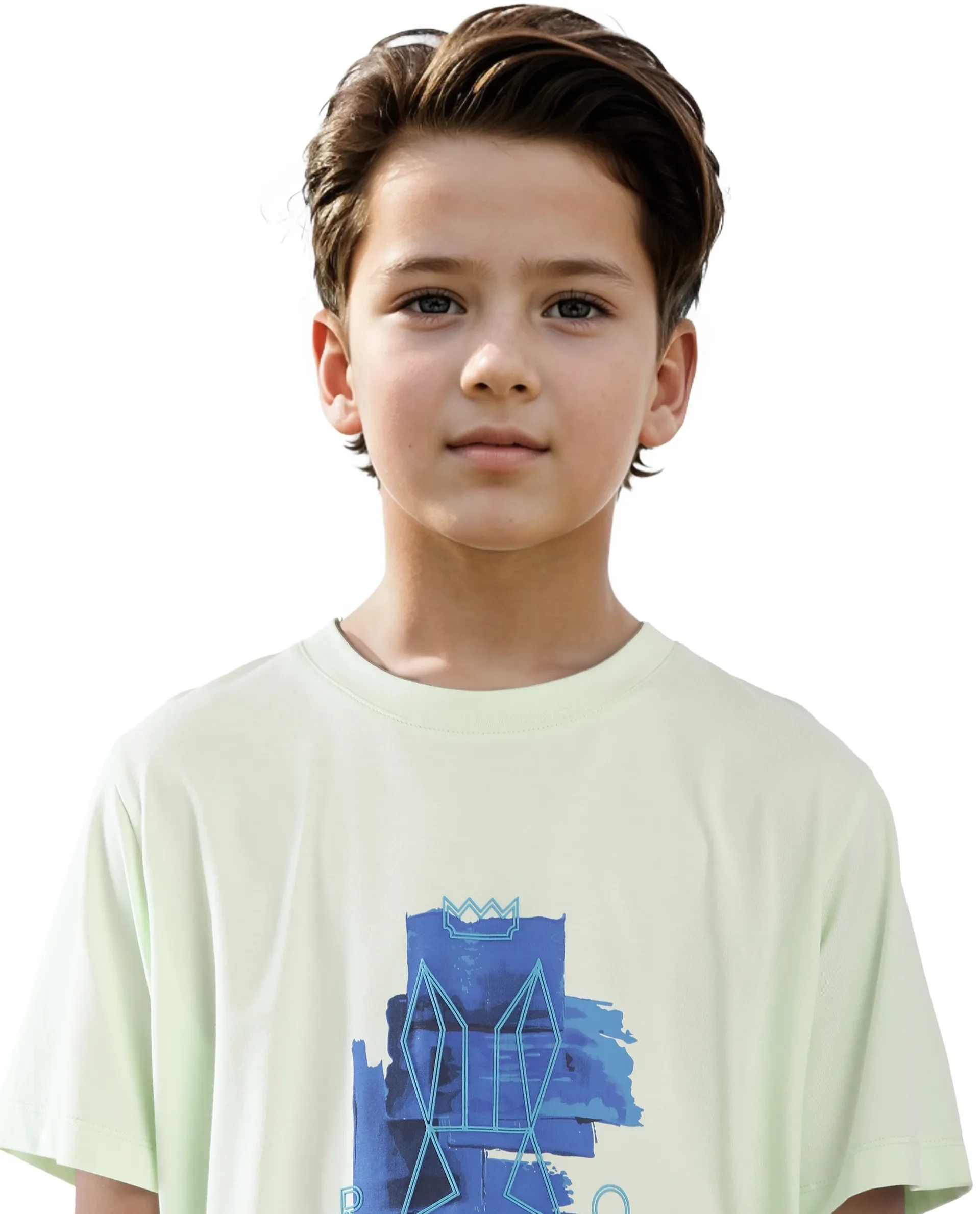 Rare Ones Kids Nemo Light Green Cotton Blend Short Sleeve Crew Neck Print T-Shirt - Image 3
