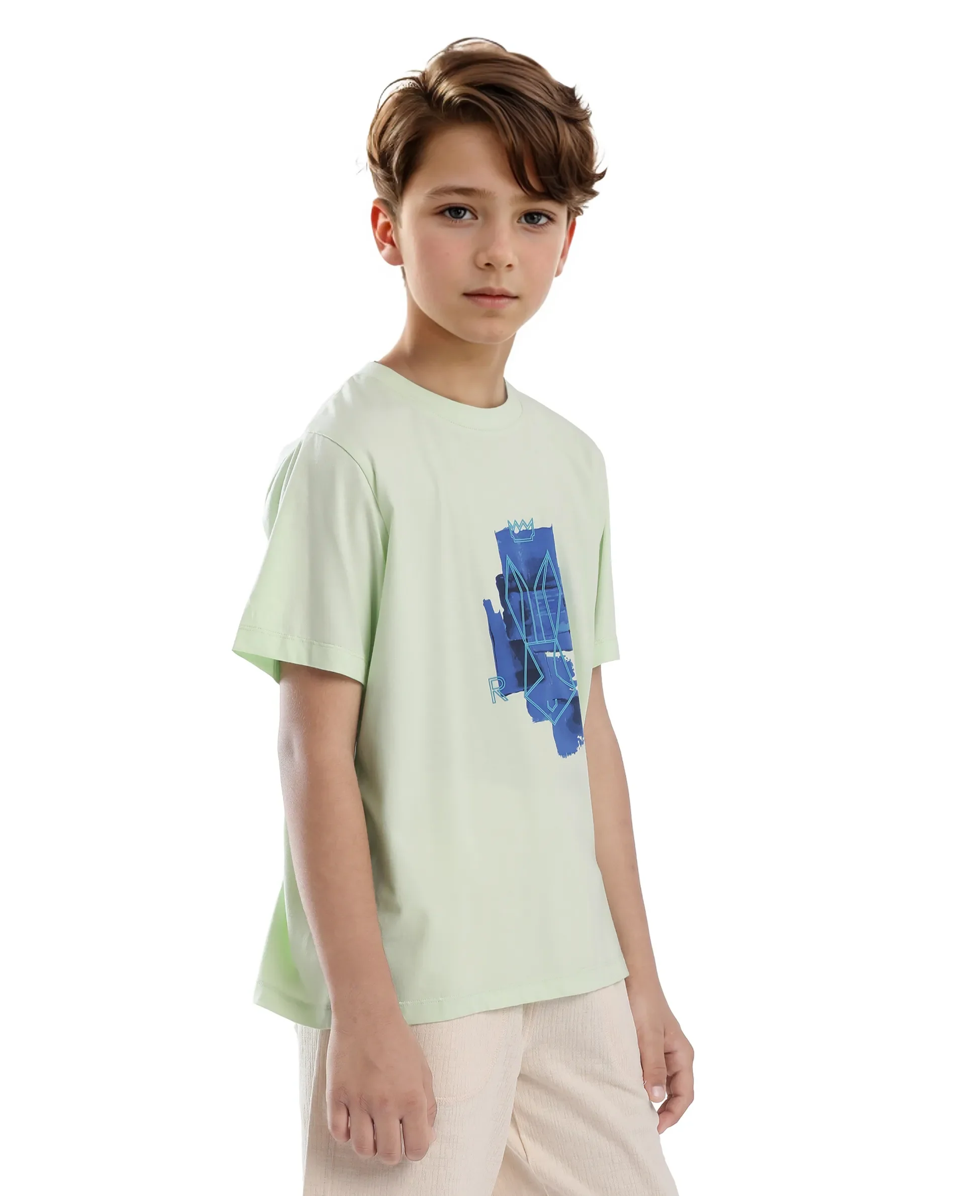 Rare Ones Kids Nemo Light Green Cotton Blend Short Sleeve Crew Neck Print T-Shirt - Image 8
