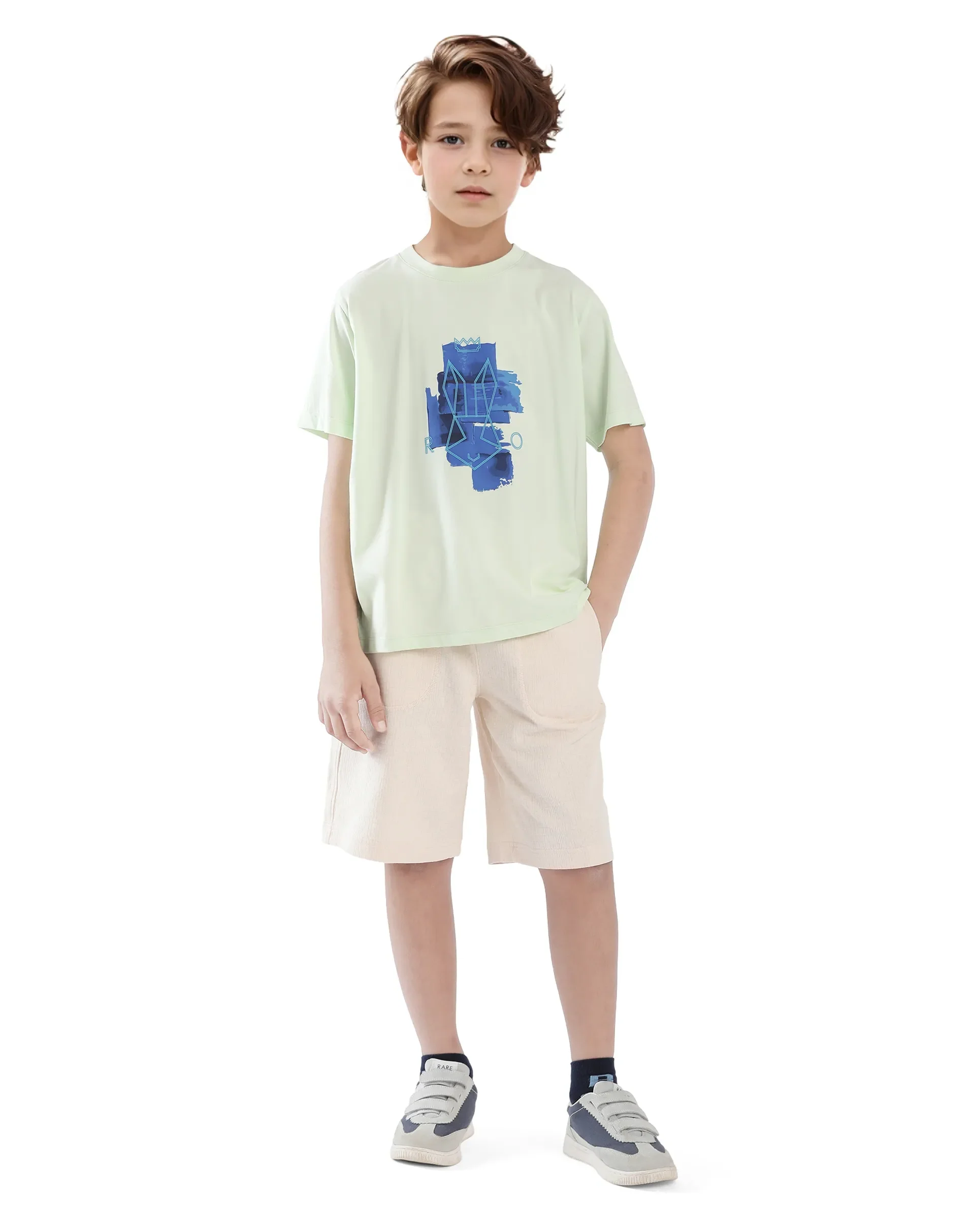 Rare Ones Kids Nemo Light Green Cotton Blend Short Sleeve Crew Neck Print T-Shirt - Image 9
