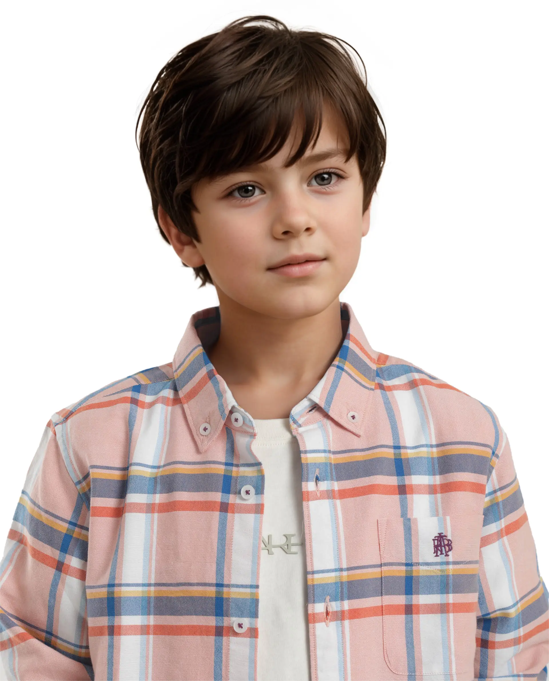 Rare Ones Kids Nes Pink Cotton Full Sleeves Button Down Regular Fit Checked Shirt - Image 3