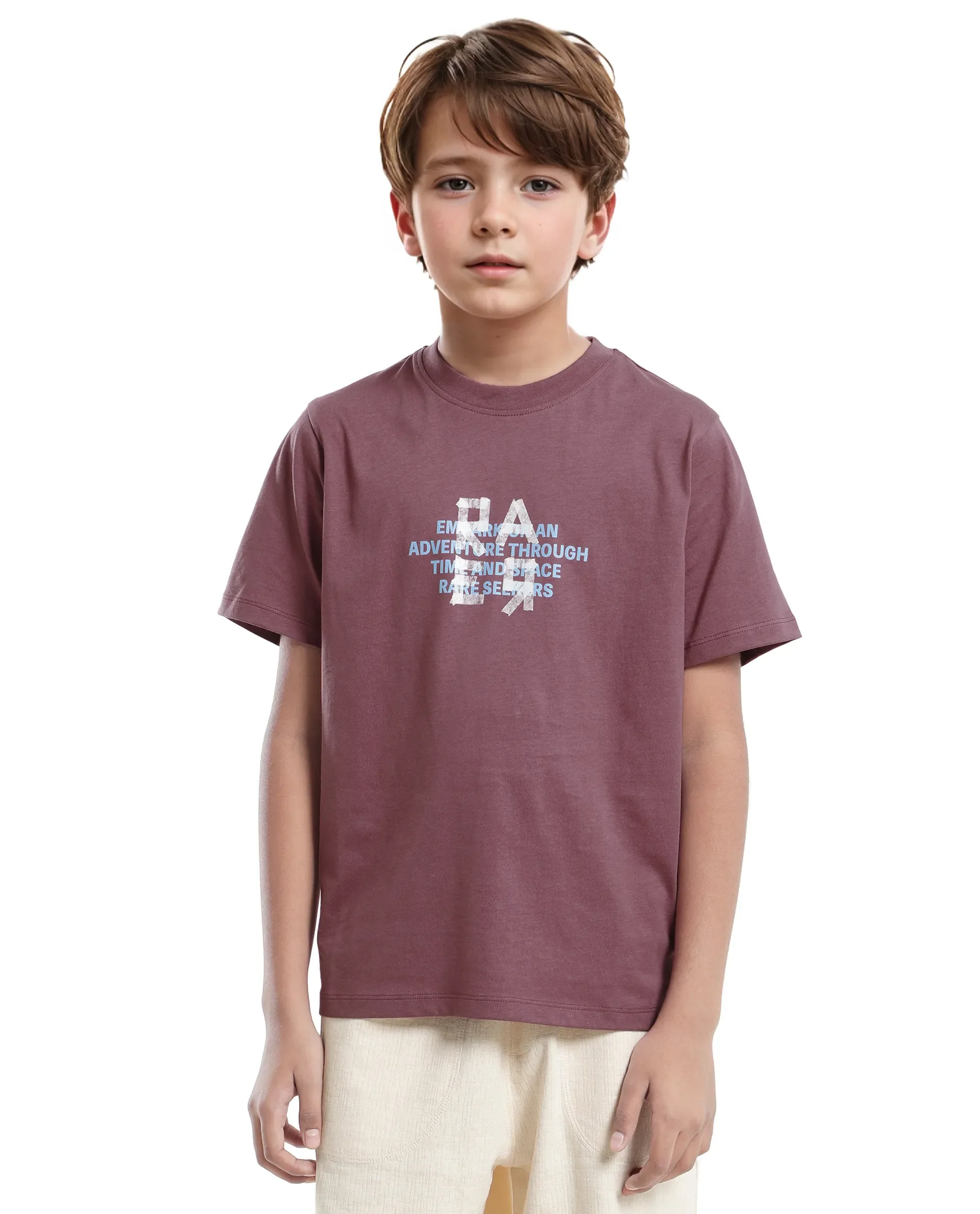 Rare Ones Kids Nova Pink Cotton Half Sleeve Printed Slip-On Closure Regular Fit T-Shirt - Image 5