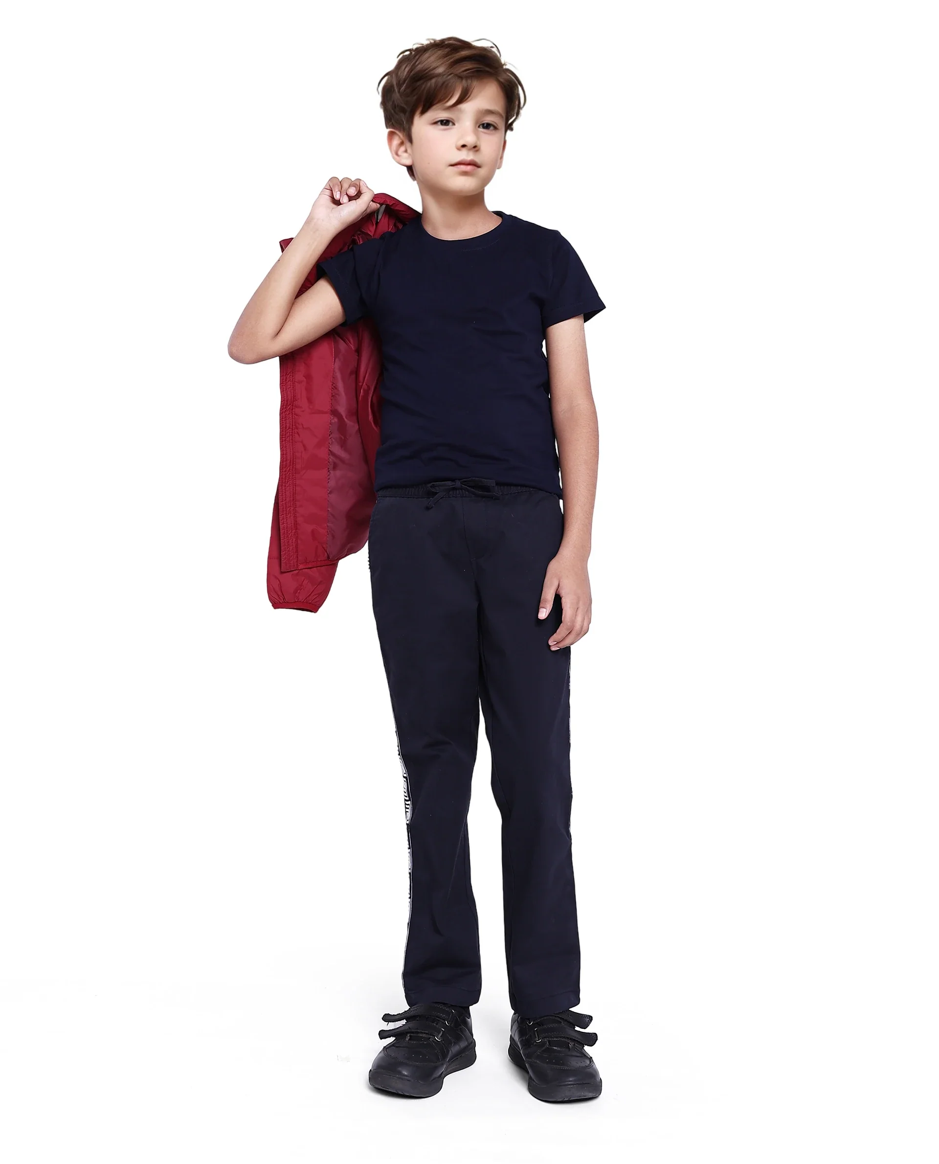 Rare Ones Kids Novi Navy Cotton Solid Trouser - Image 2