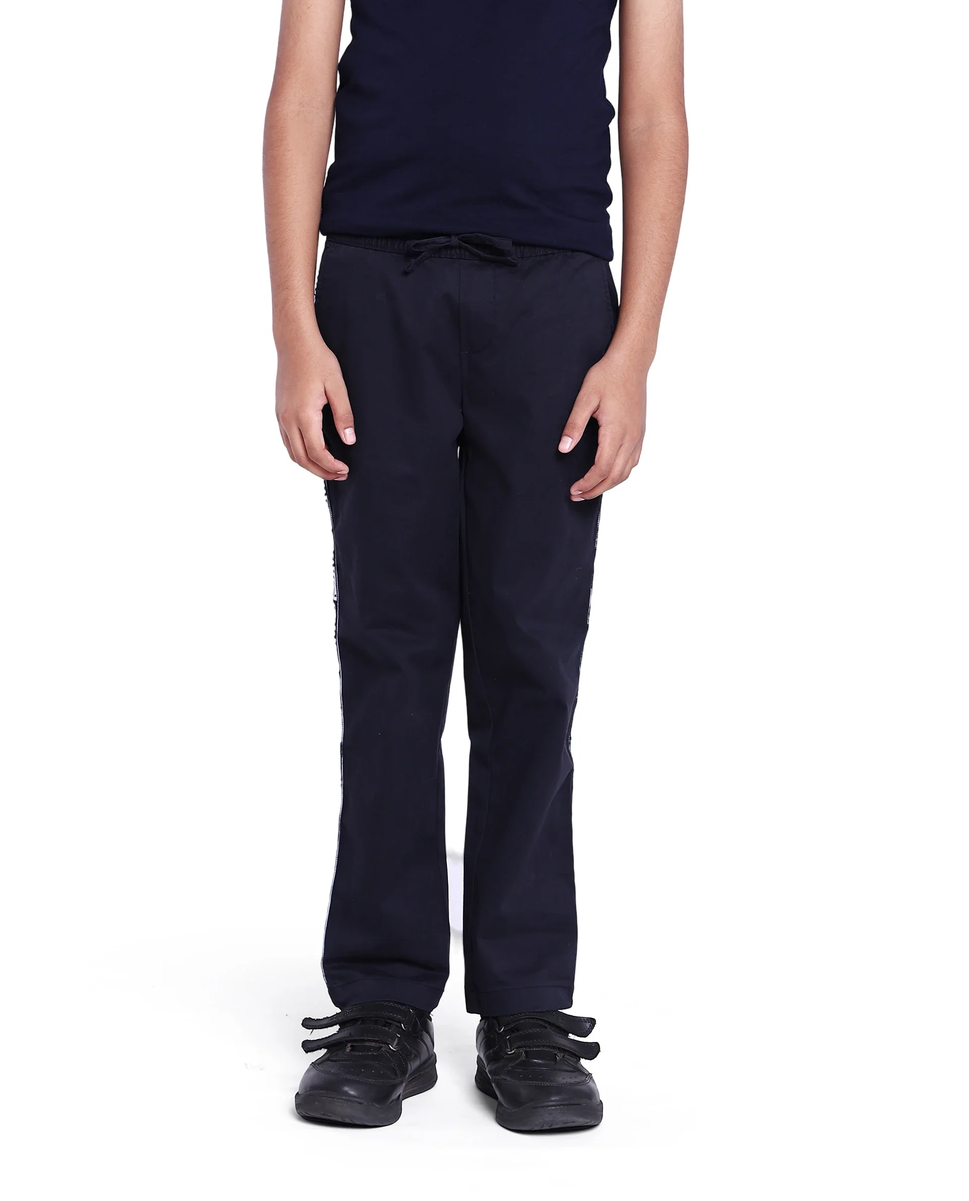 Rare Ones Kids Novi Navy Cotton Solid Trouser - Image 5