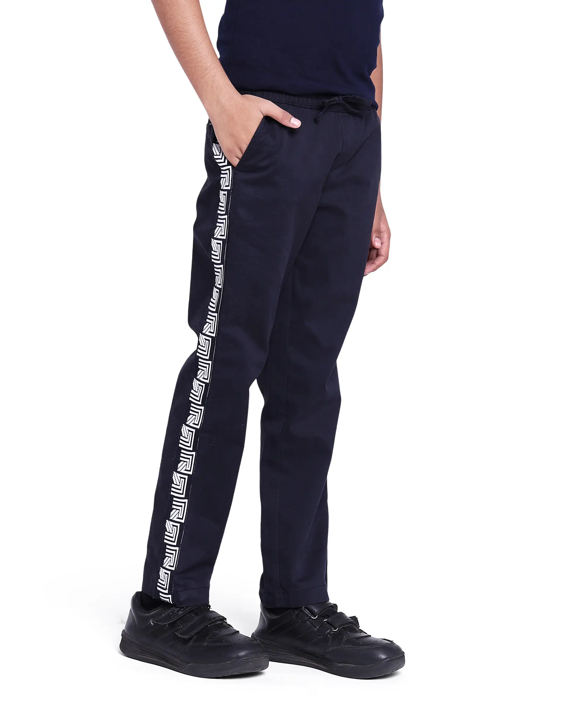 Rare Ones Kids Novi Navy Cotton Solid Trouser - Image 7