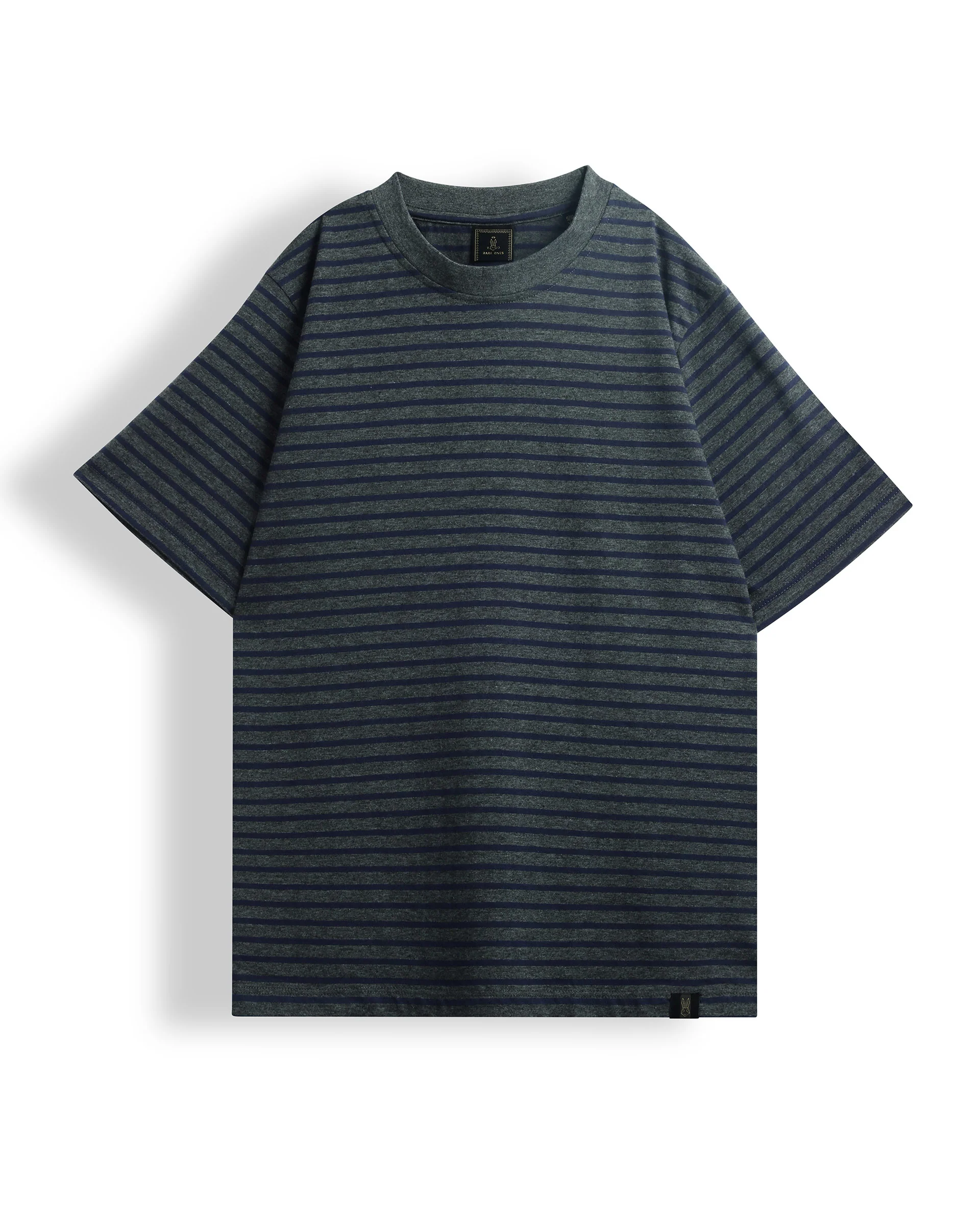 Rare Ones Kids Oto-2 Navy,Pastel Peach Cotton Half Sleeve Solid Slip-On Closure Regular Fit T-Shirt - Image 2