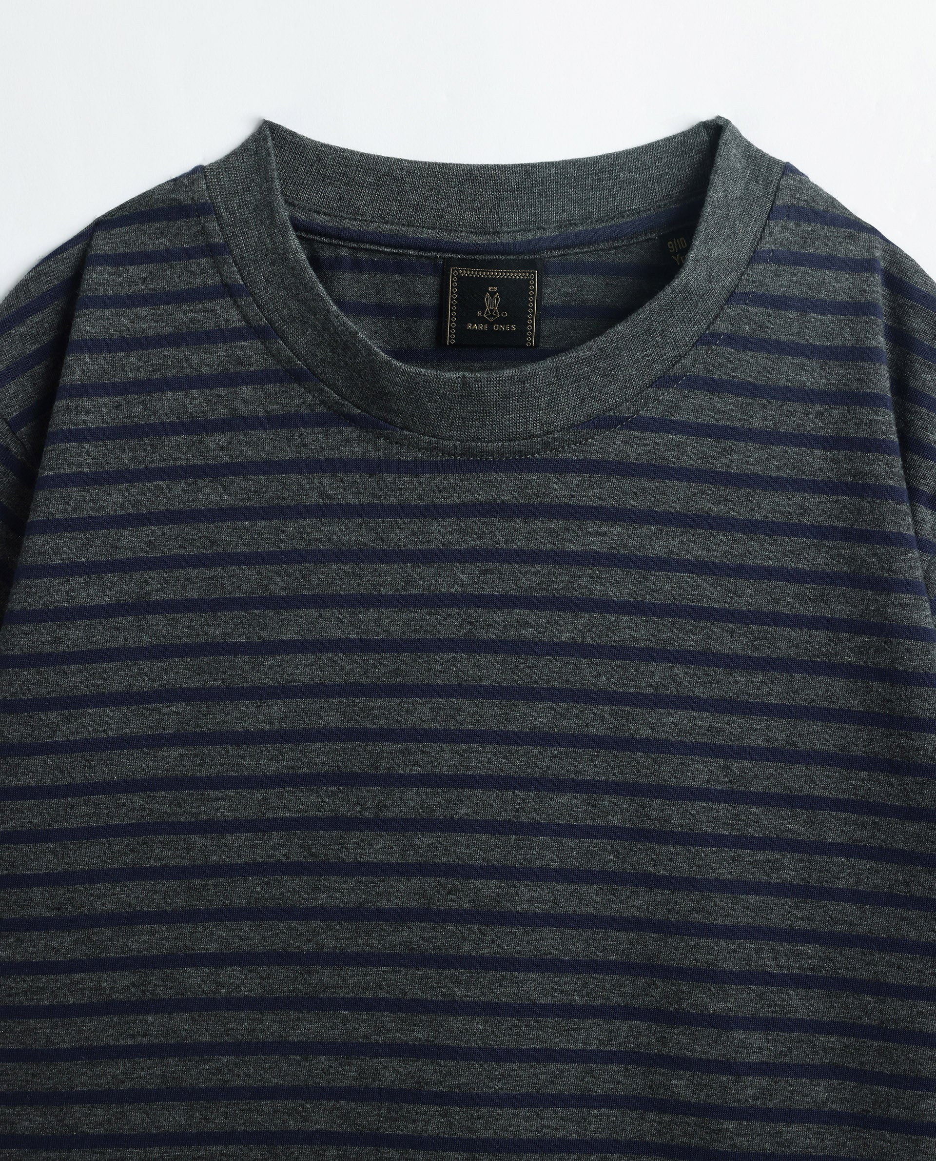 Rare Ones Kids Oto-2 Navy,Pastel Peach Cotton Half Sleeve Solid Slip-On Closure Regular Fit T-Shirt - Image 4