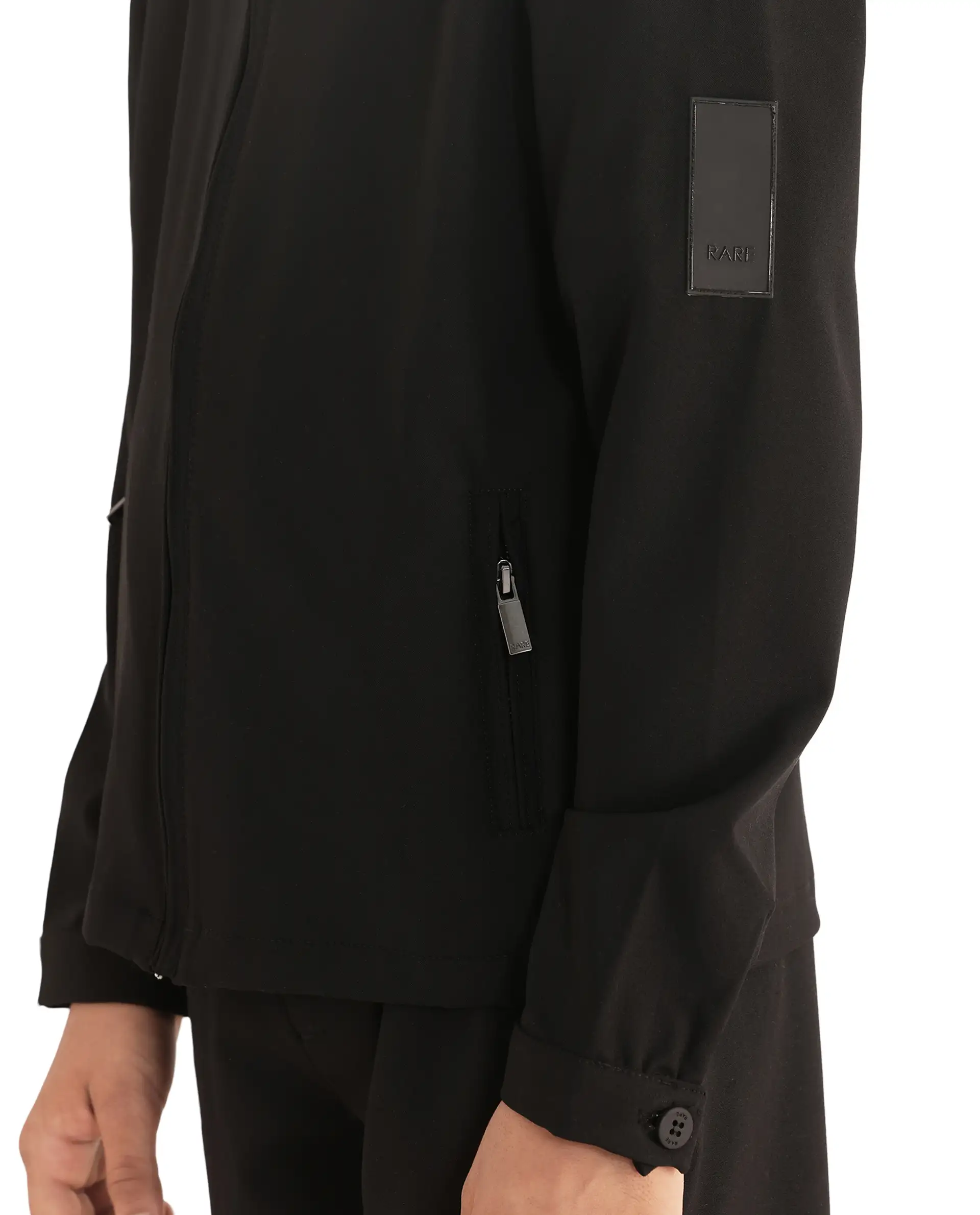 Rare Ones Kids Ozack Black Cotton Zipper Full Sleeve Jacket - Image 7