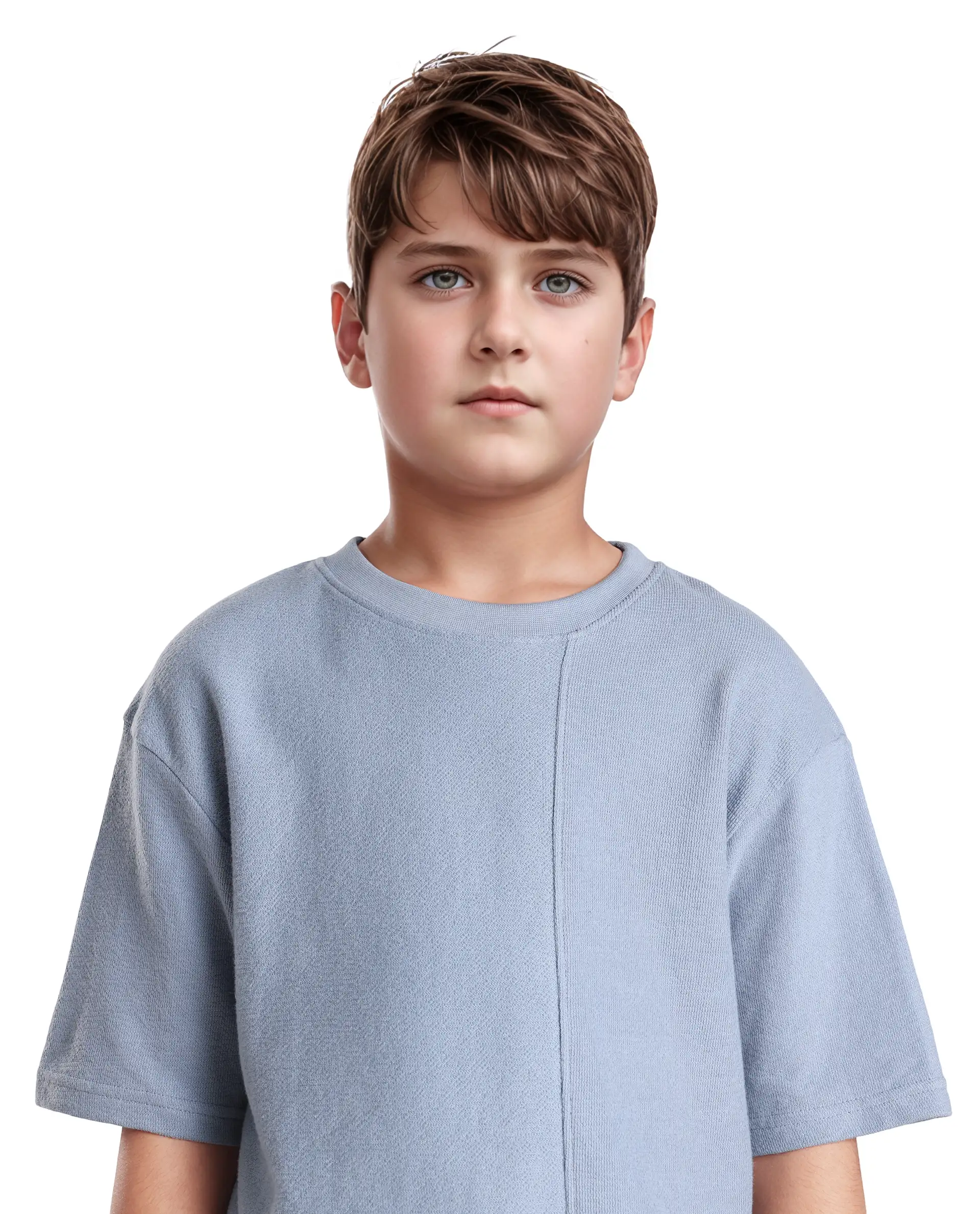 Rare Ones Kids Perg-T Dusky Blue Cotton Short Sleeve Crew Neck Print T-Shirt - Image 4