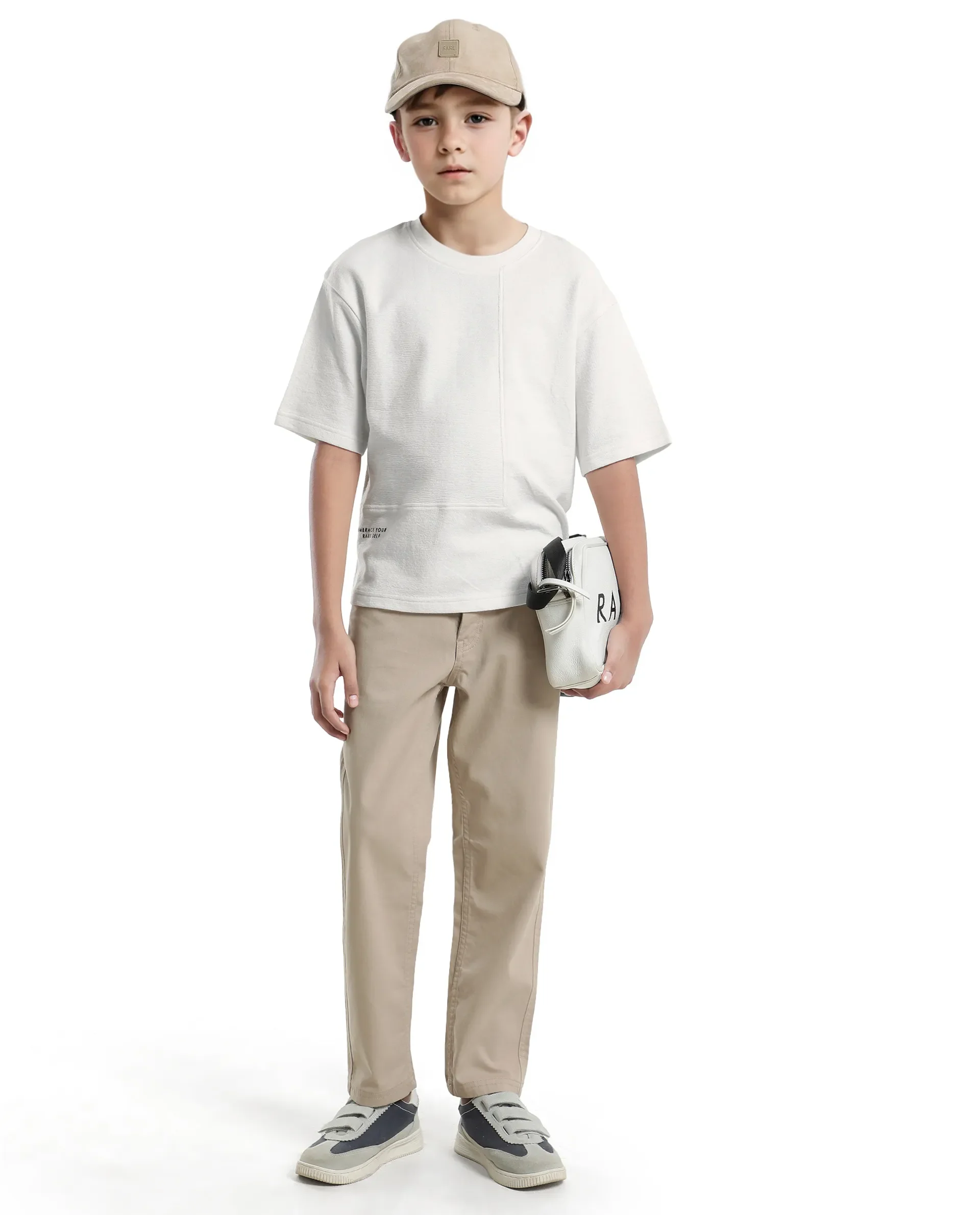 Rare Ones Kids Perg-T White Cotton Short Sleeve Crew Neck Printed T-Shirt - Image 2