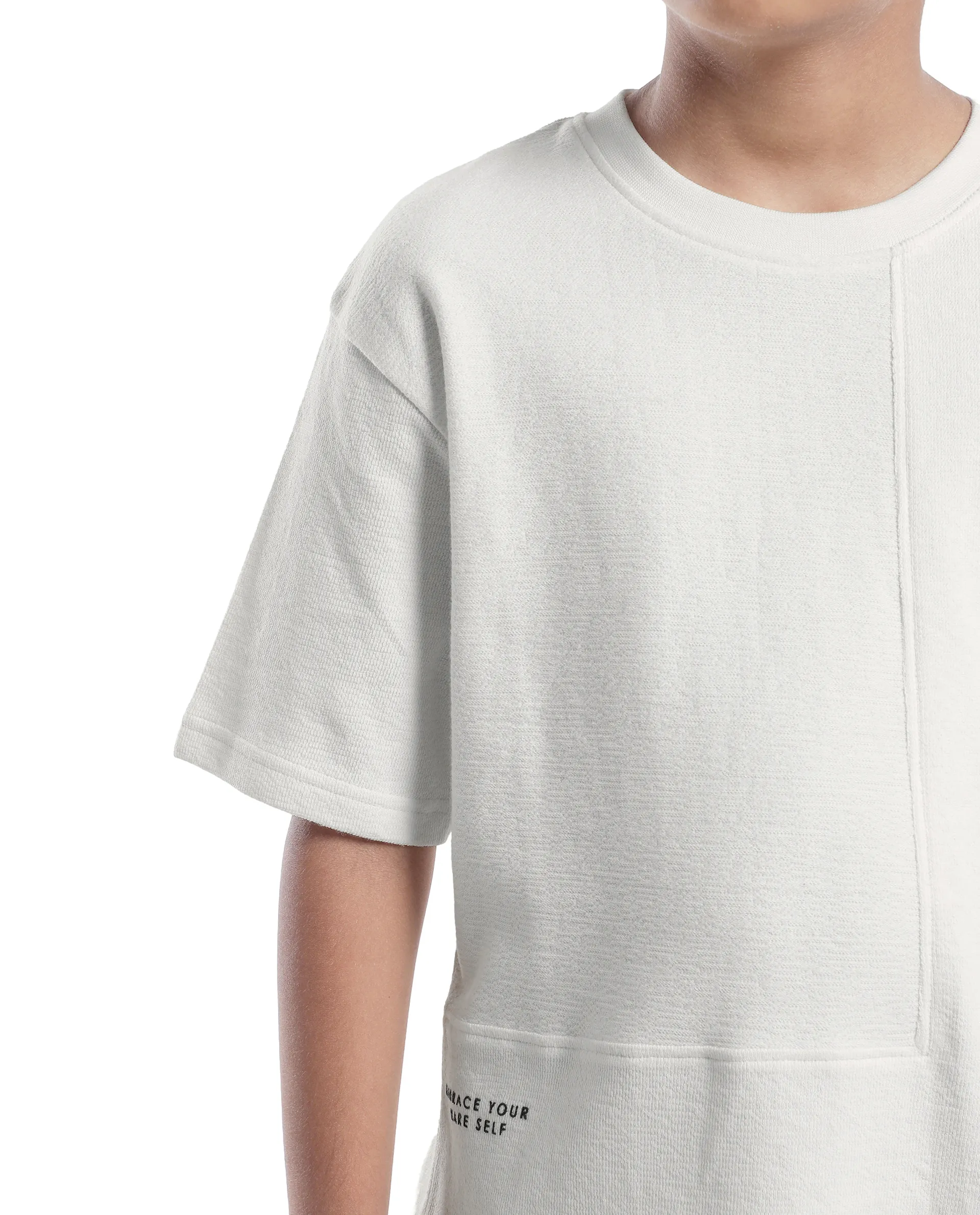 Rare Ones Kids Perg-T White Cotton Short Sleeve Crew Neck Printed T-Shirt - Image 3