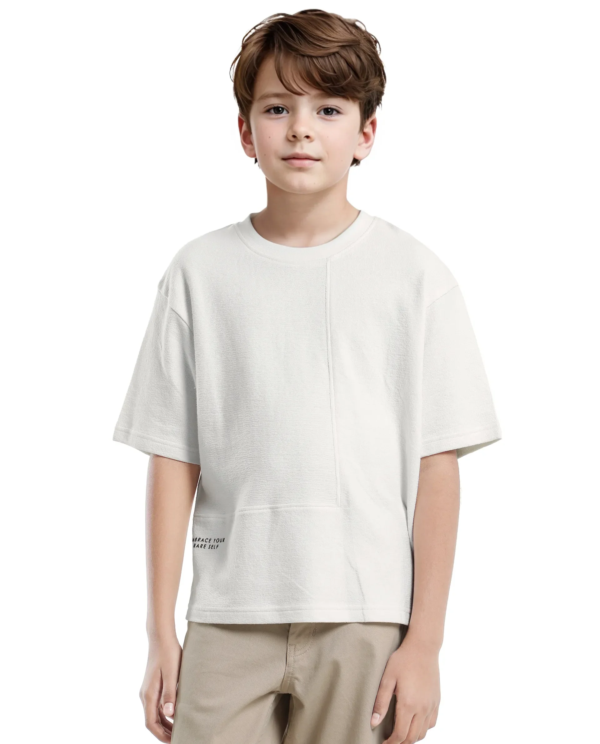Rare Ones Kids Perg-T White Cotton Short Sleeve Crew Neck Printed T-Shirt - Image 6