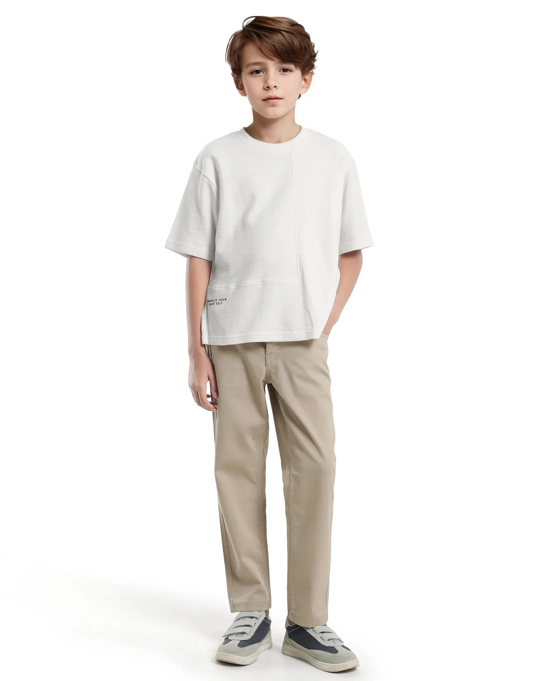 Rare Ones Kids Perg-T White Cotton Short Sleeve Crew Neck Printed T-Shirt - Image 9