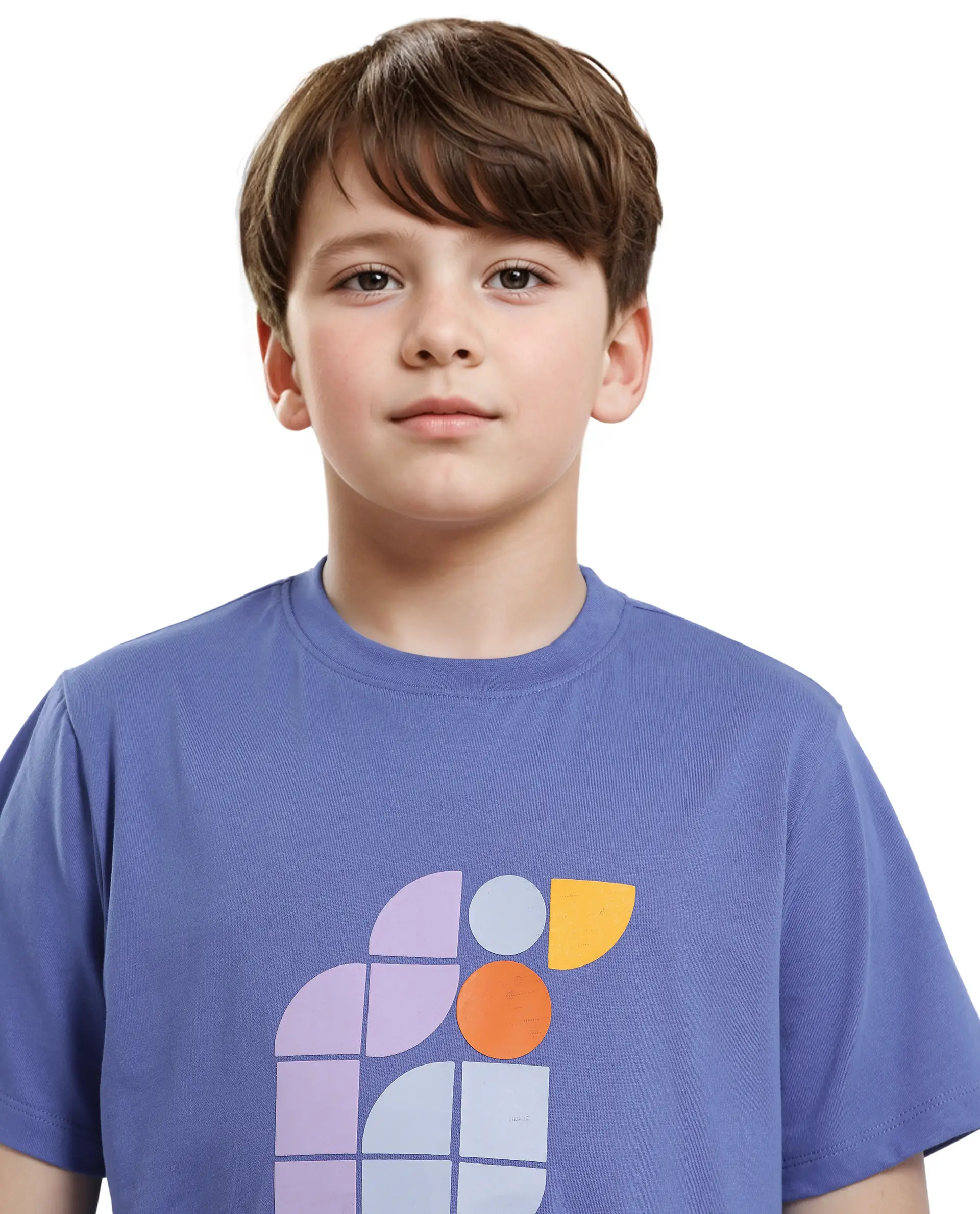 Rare Ones Kids Persh Blue Cotton Blend Half Sleeve Printed Regular Fit T-Shirt - Image 4
