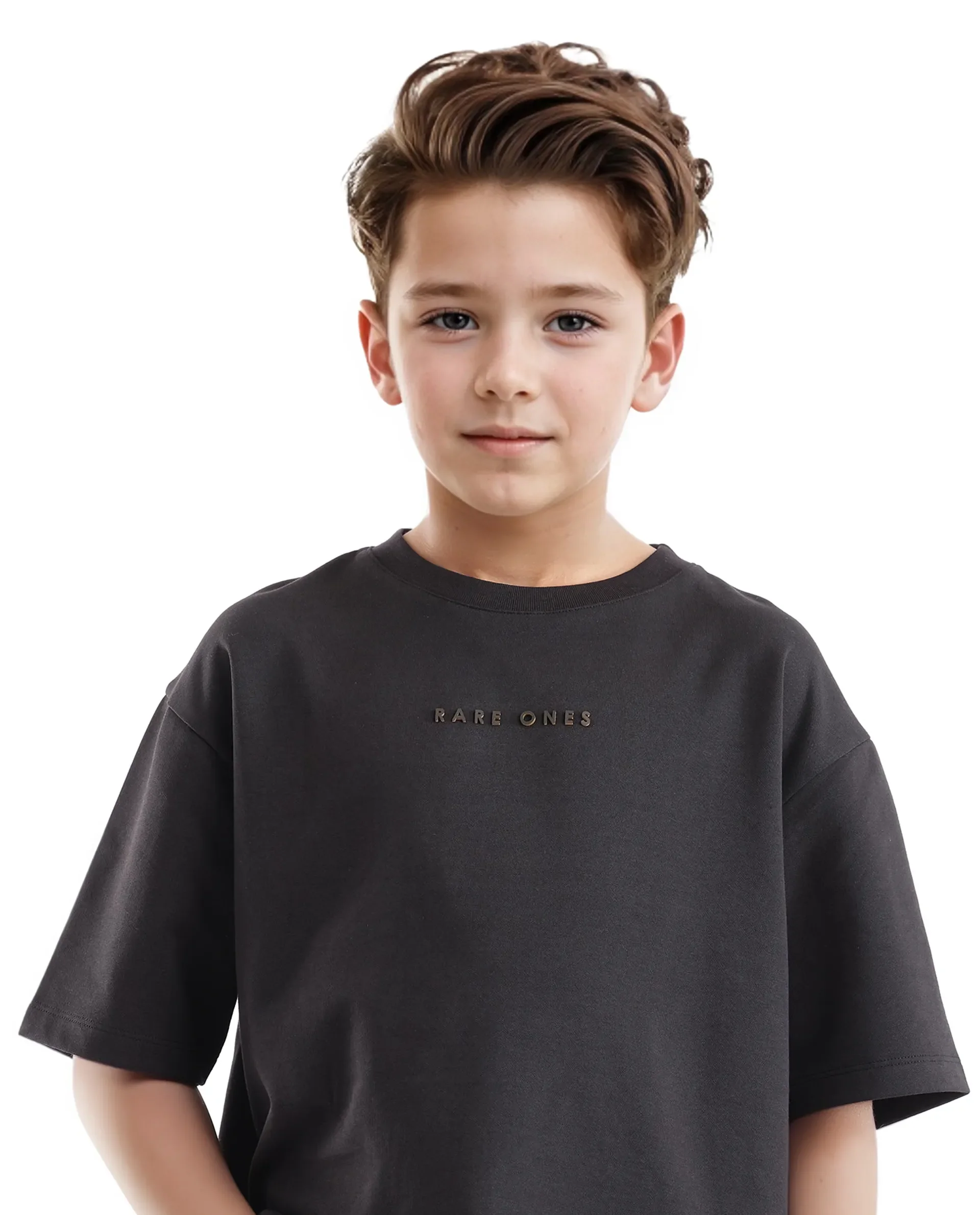 Rare Ones Kids Pete Black Cotton Half Sleeves Crew Neck Oversized Fit Hd Print Branded T-Shirt - Image 4