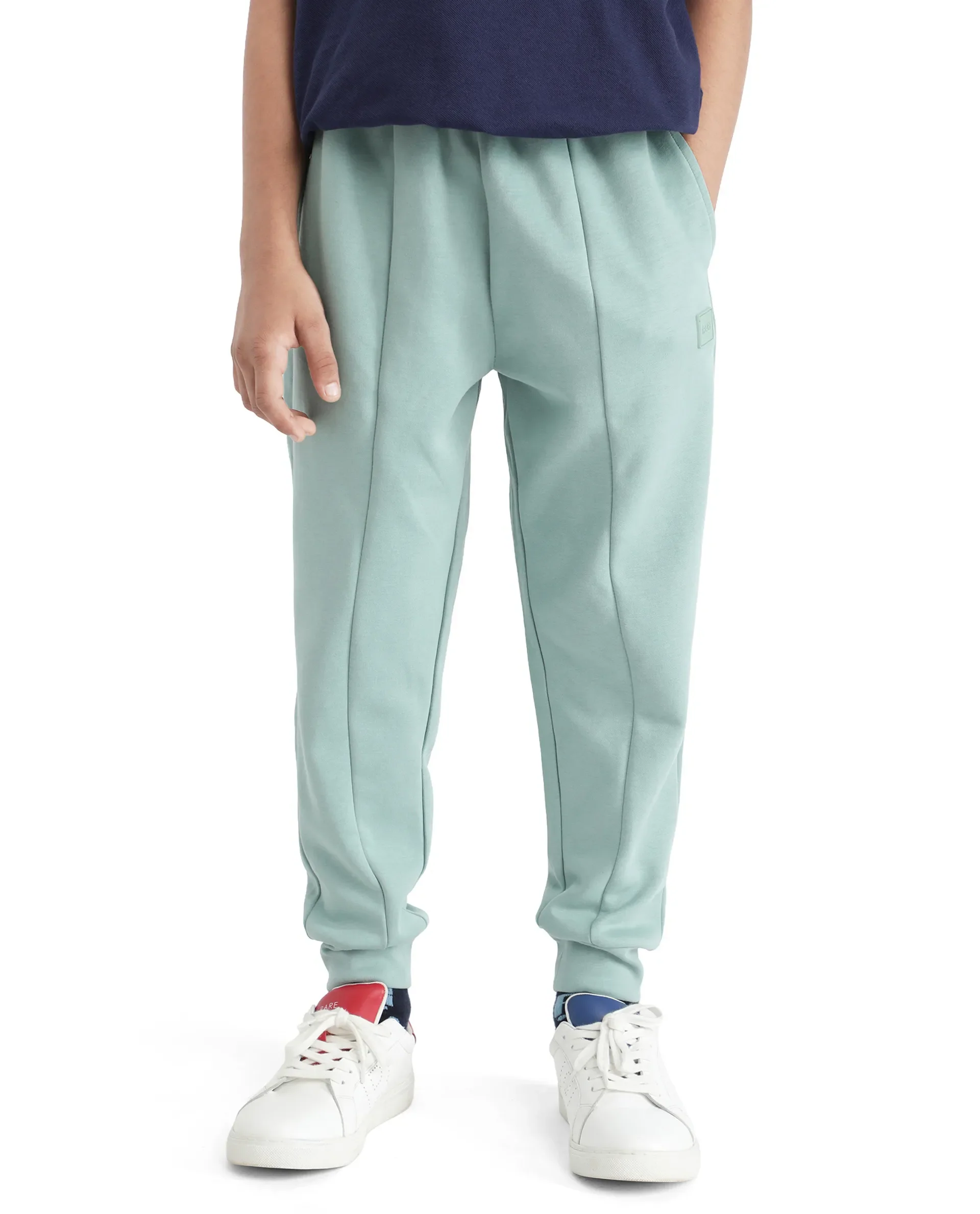 Rare Ones Kids Pok Pastel Turq Cotton Applique Trackpant - Image 2