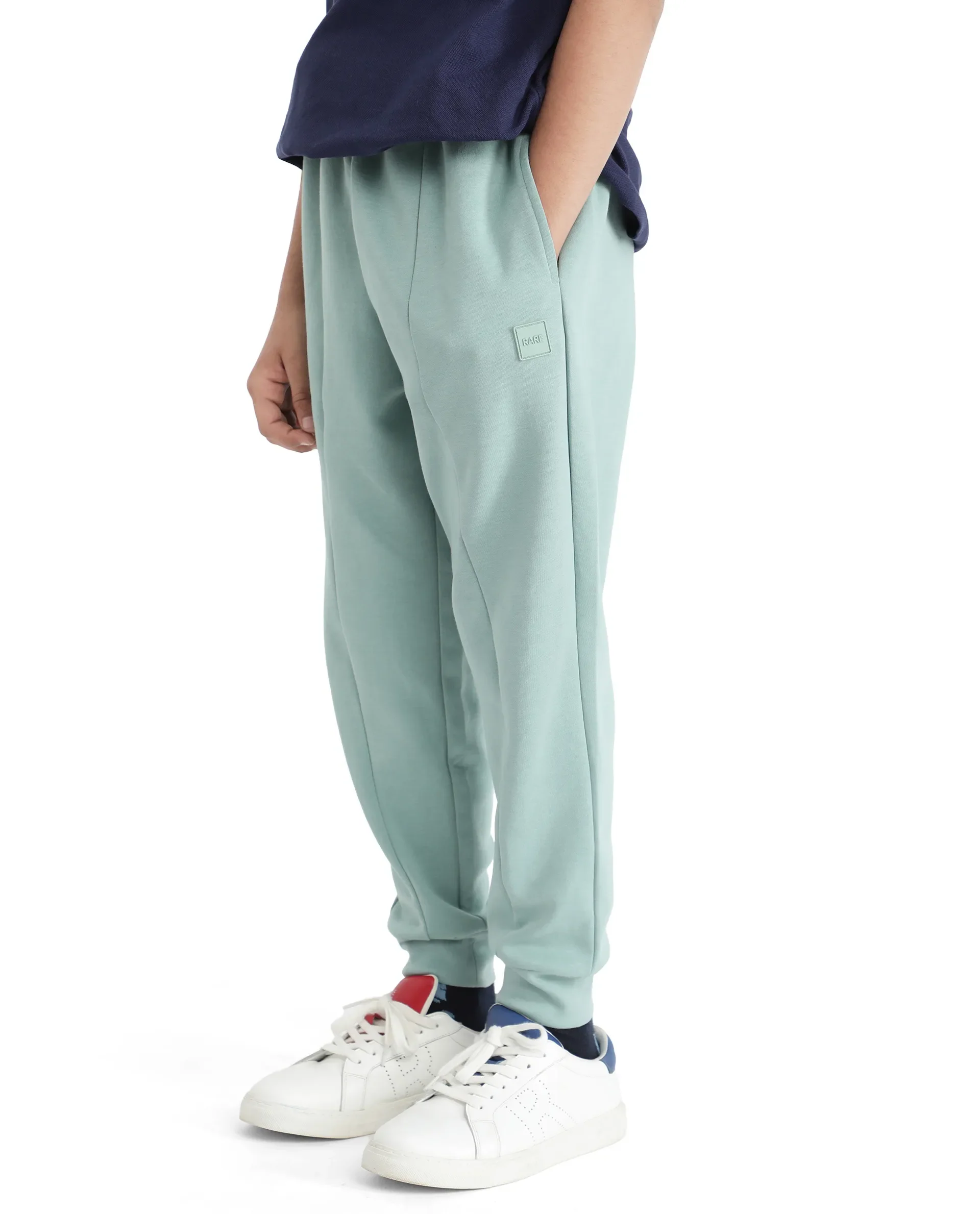 Rare Ones Kids Pok Pastel Turq Cotton Applique Trackpant - Image 6