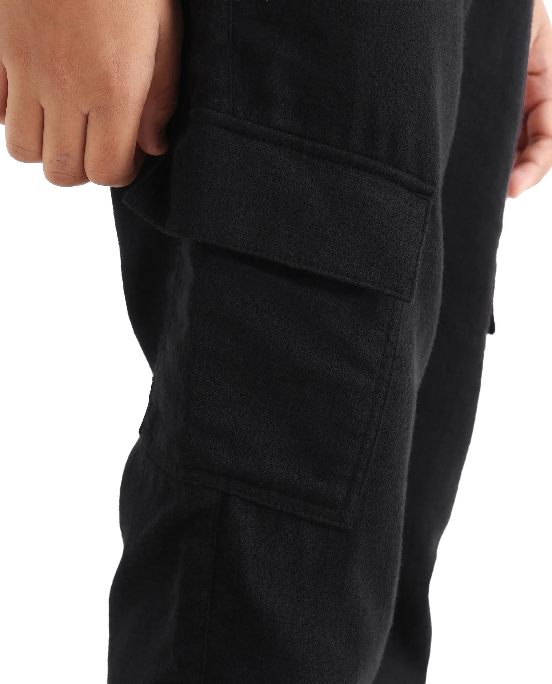 Rare Ones Kids Presso-K Black Cotton Button & Zip Closure Regular Fit Casual Trouser - Image 7