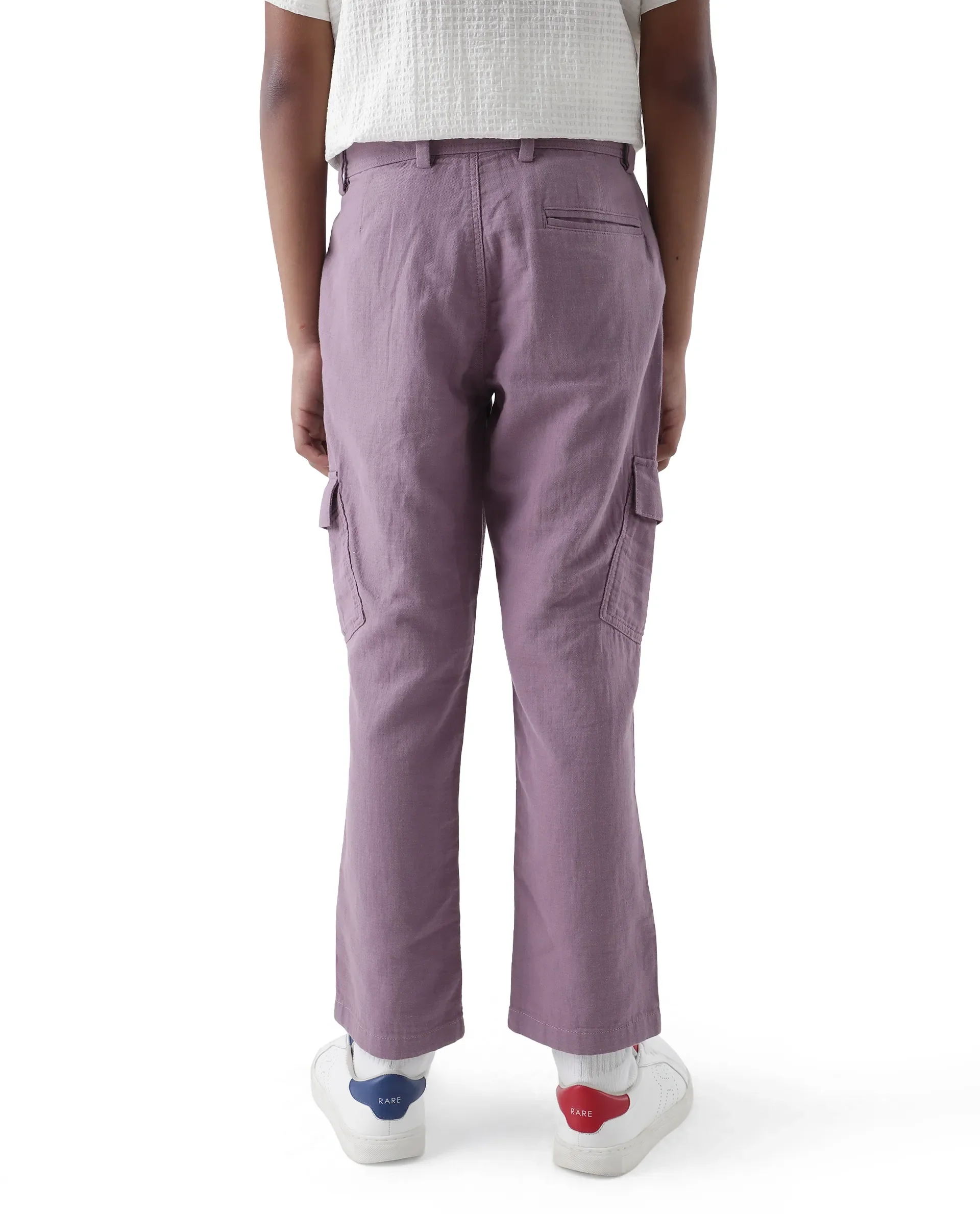 Rare Ones Kids Presso-K Dusky Pink Cotton Button & Zip Closure Regular Fit Casual Trouser - Image 8