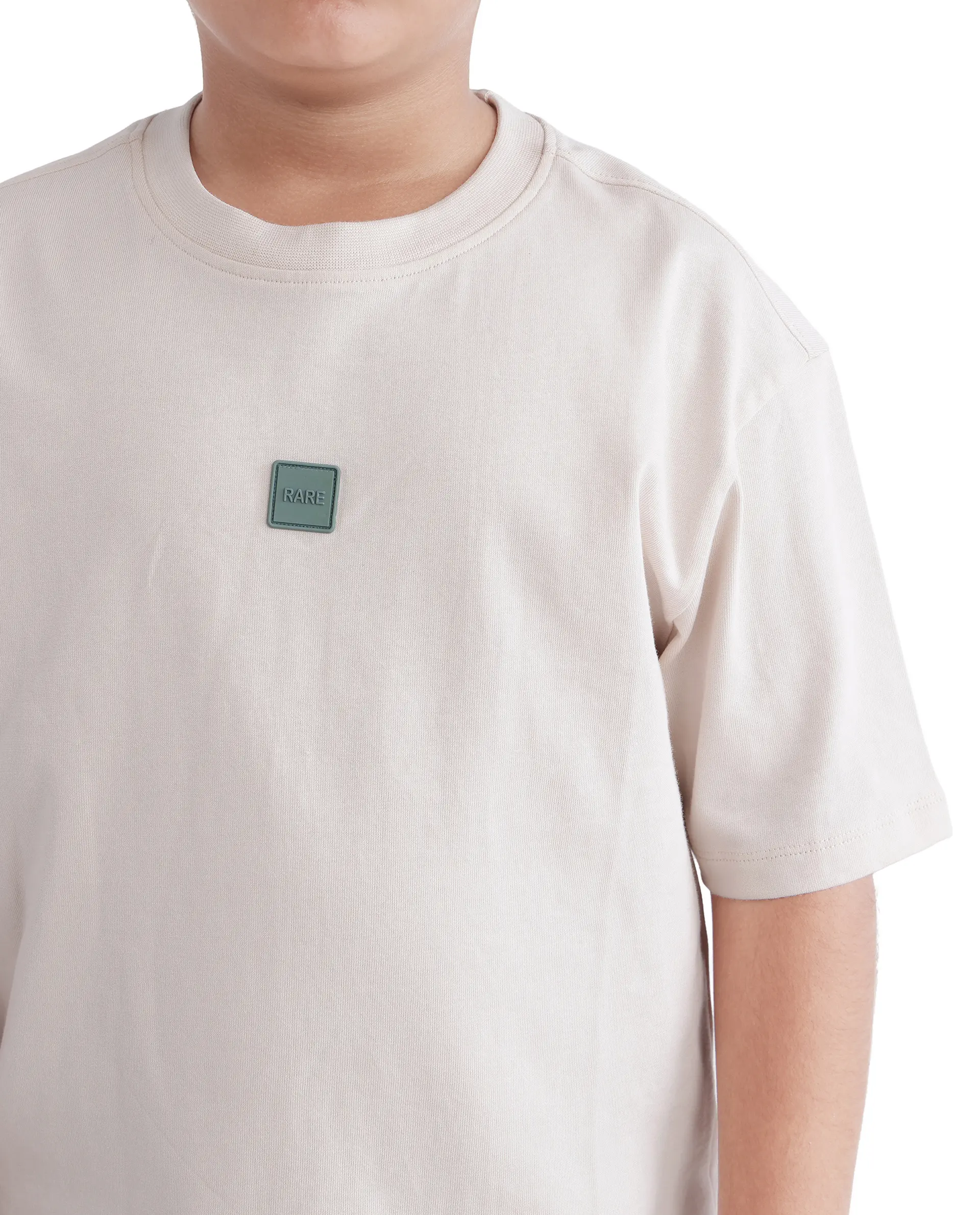 Rare Ones Kids Quinn Off White Cotton Short Sleeve Crew Neck T-Shirt - Image 4