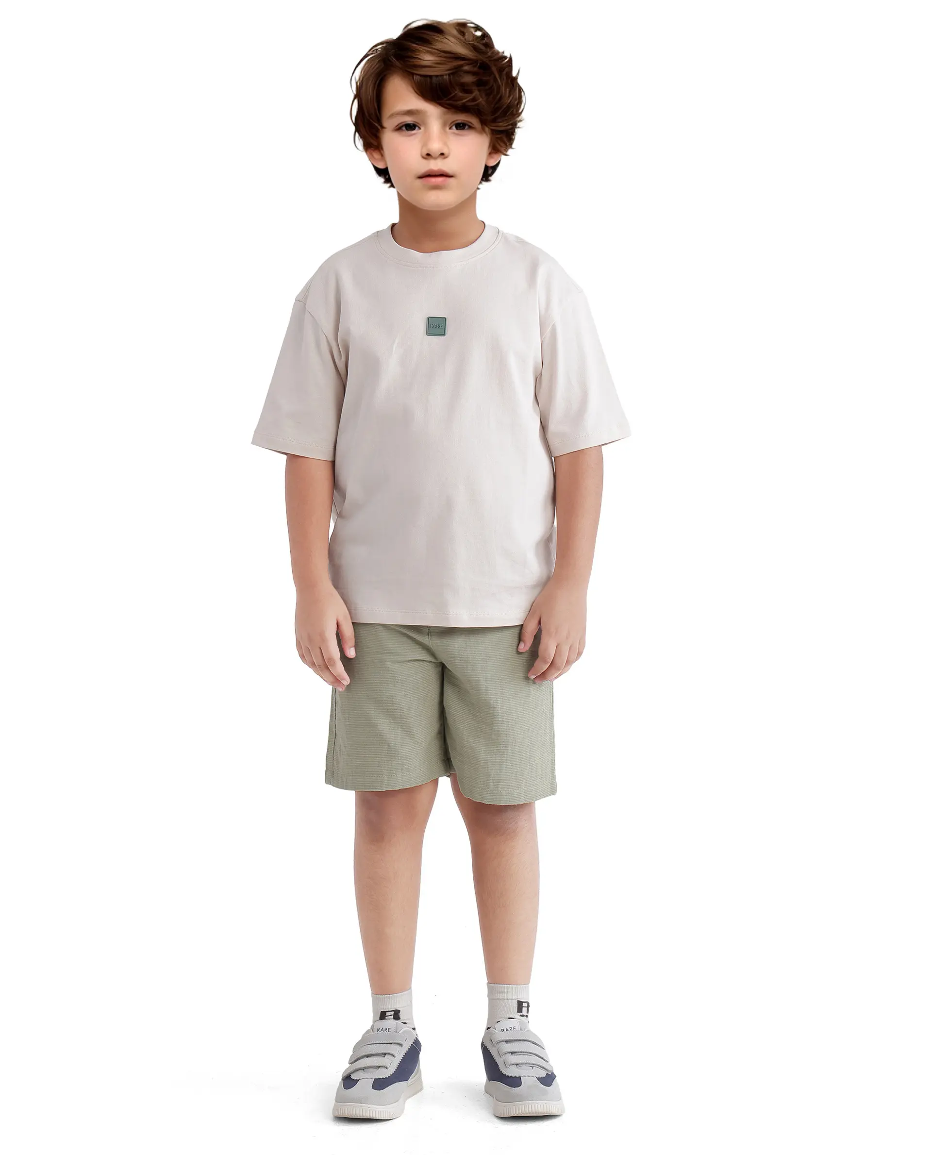 Rare Ones Kids Quinn Off White Cotton Short Sleeve Crew Neck T-Shirt - Image 5