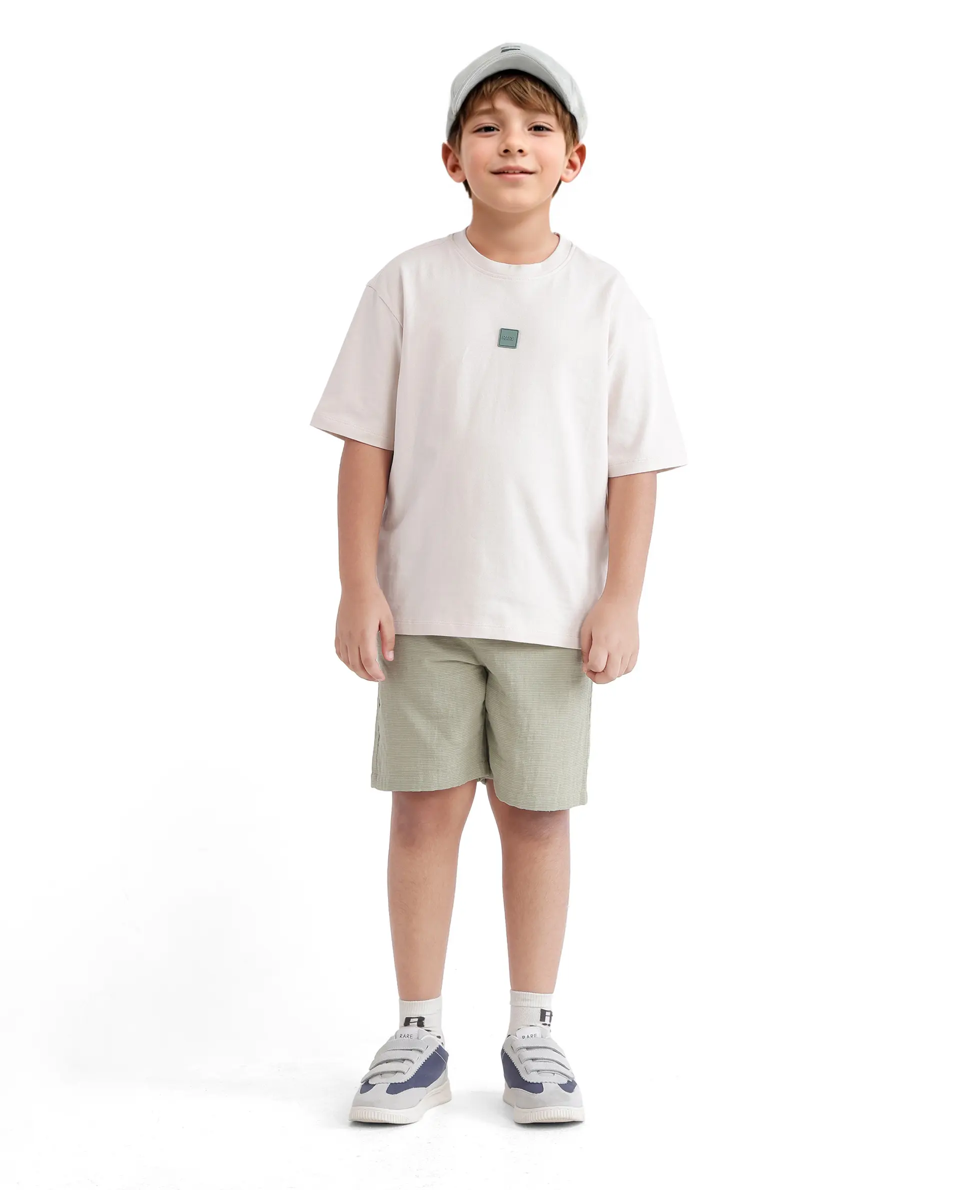 Rare Ones Kids Quinn Off White Cotton Short Sleeve Crew Neck T-Shirt - Image 6