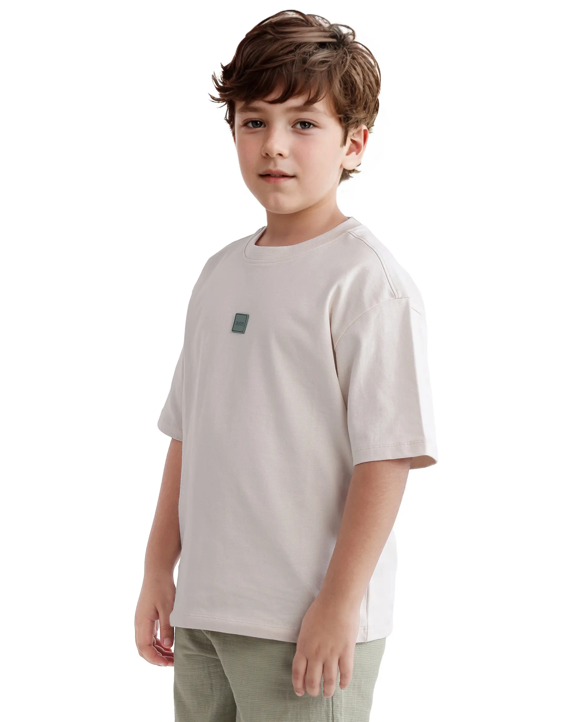 Rare Ones Kids Quinn Off White Cotton Short Sleeve Crew Neck T-Shirt - Image 8